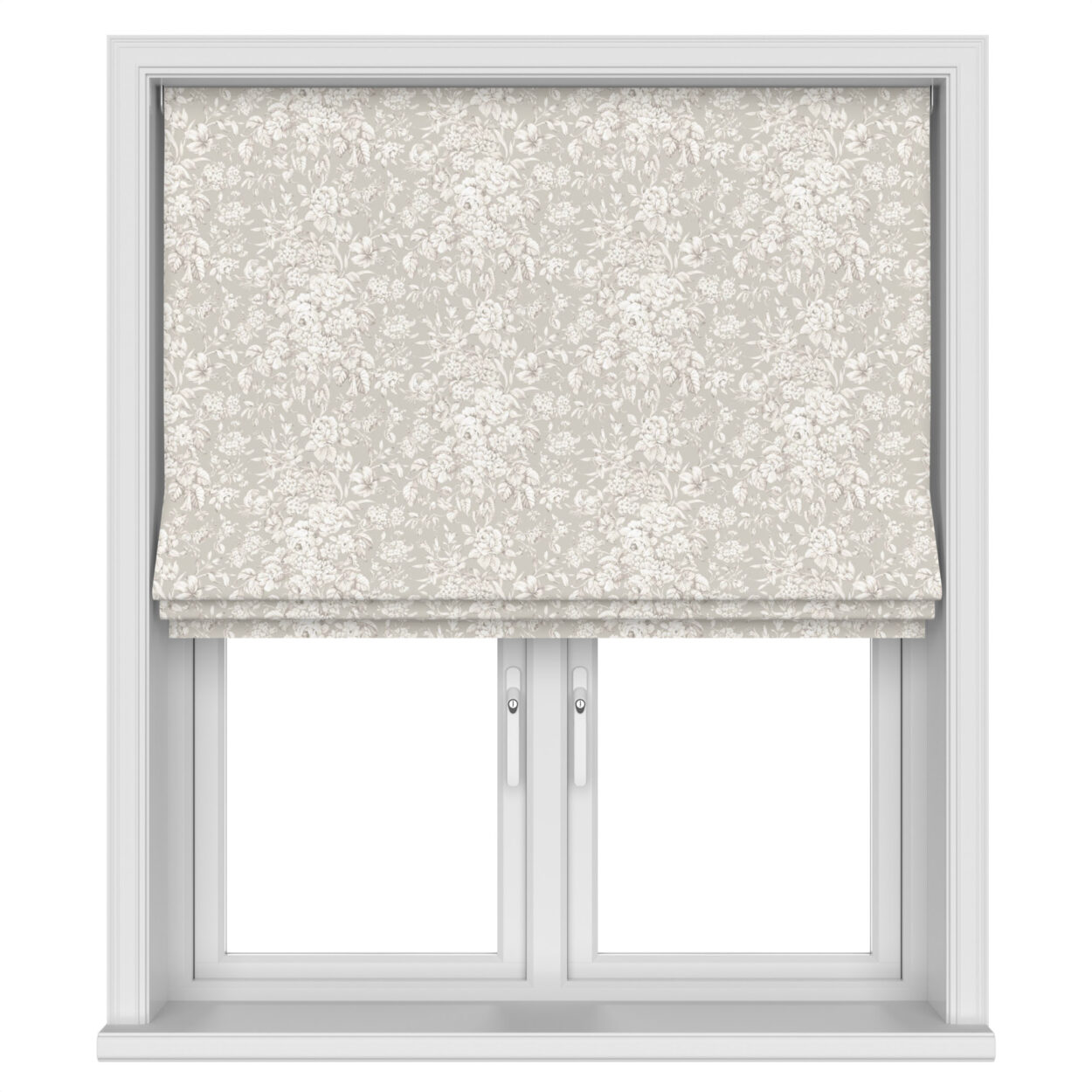 Laura Ashley Heledd Blooms Dove Grey Motorised - Image 3