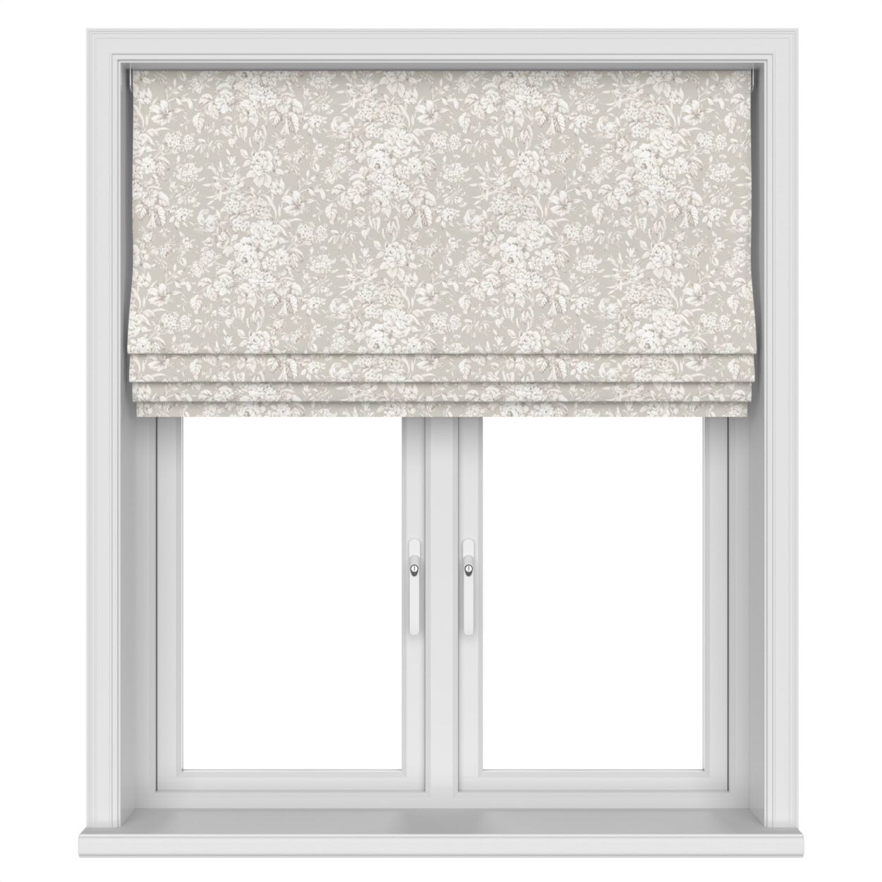 Laura Ashley Heledd Blooms Dove Grey Motorised - Image 4