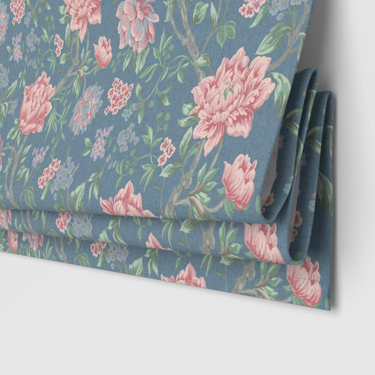 Laura Ashley Tapestry Floral Dusky Seaspray Motorised