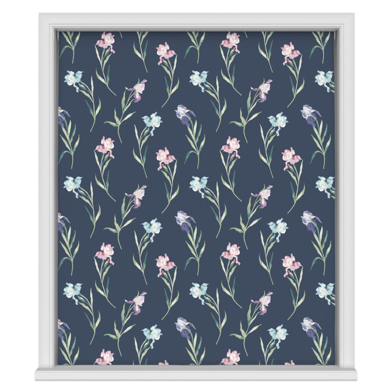 Laura Ashley Hawling Irises Midnight Navy Motorised - Image 2