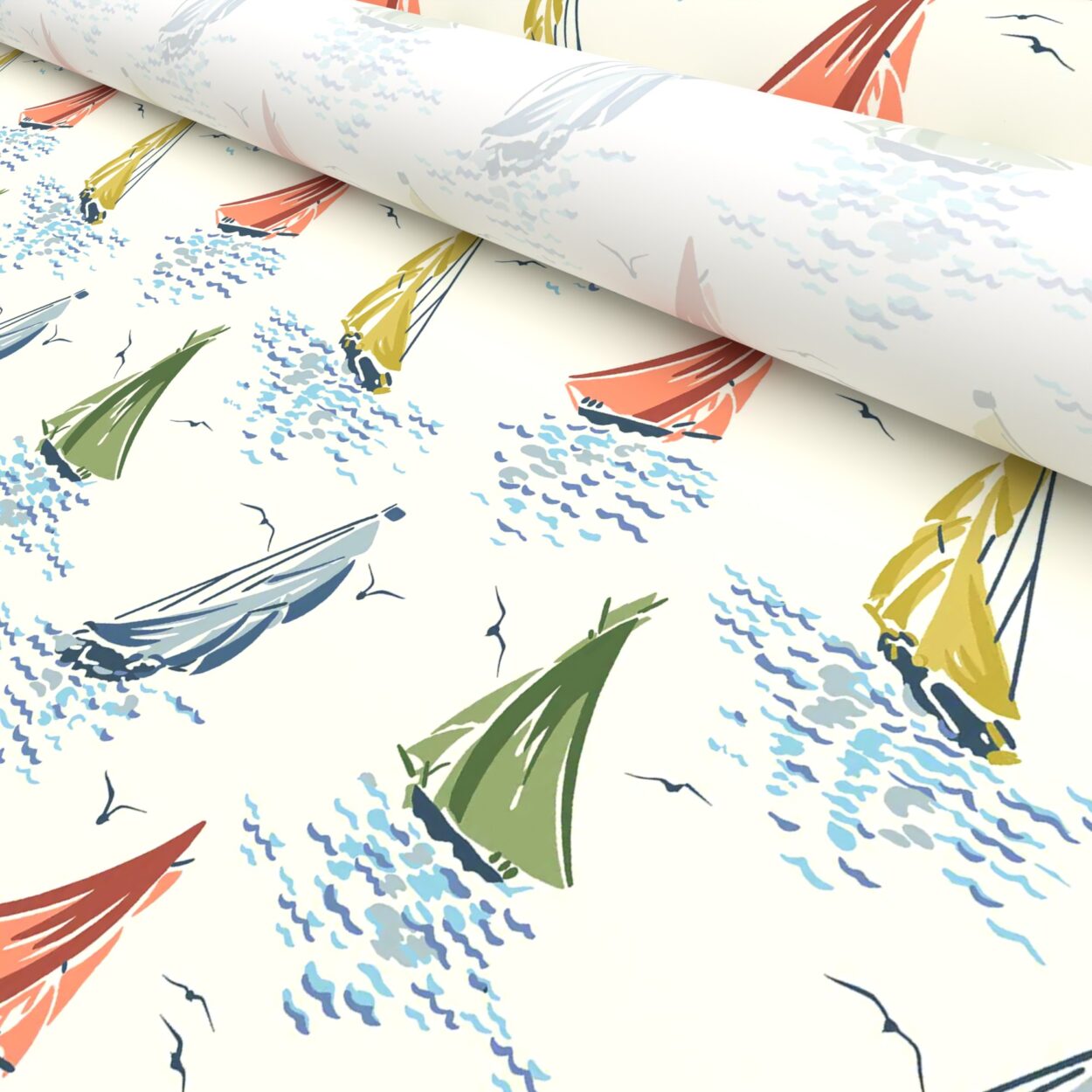 TwistFit Laura Ashley A'hoy Sail Boats Multi - Image 5