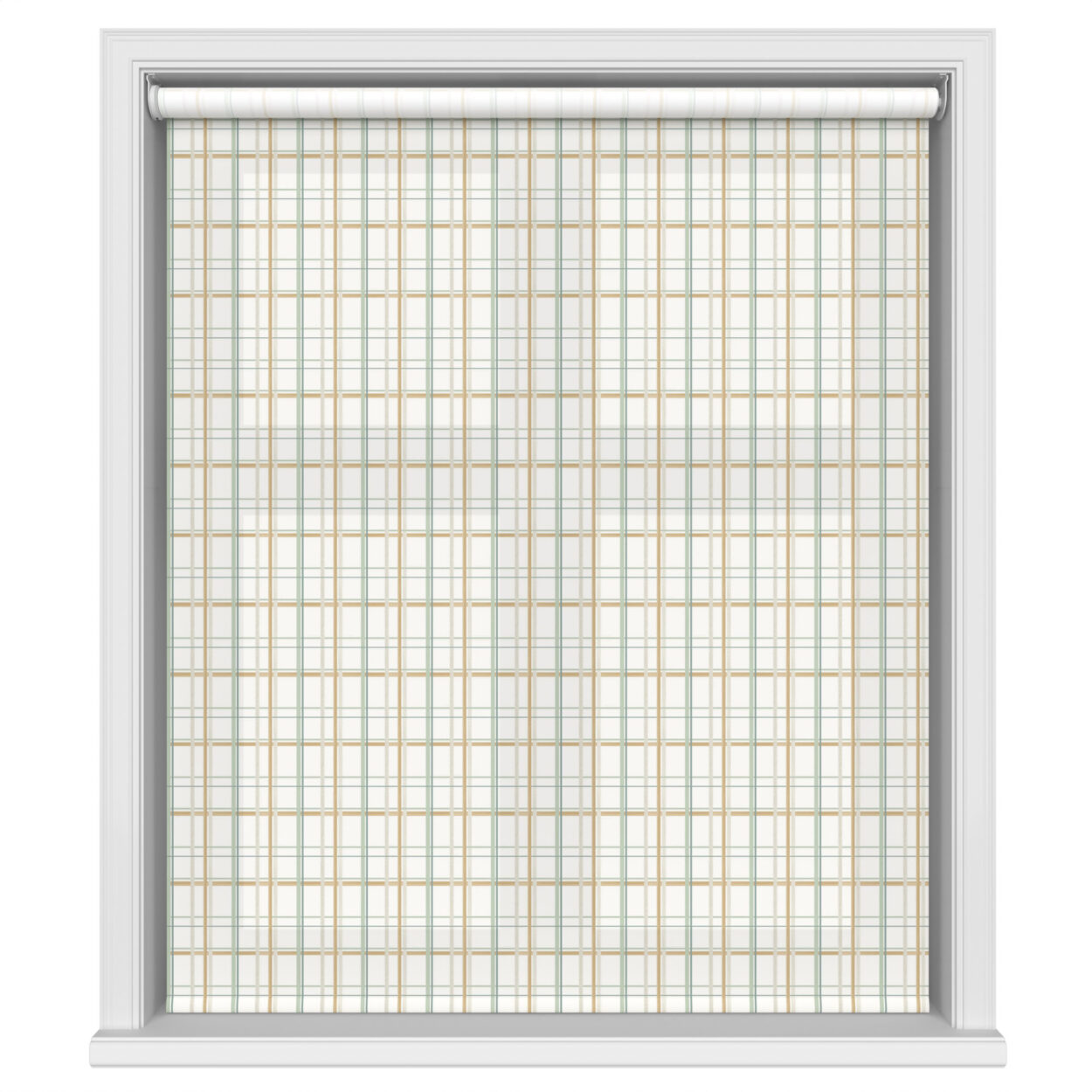 Laura Ashley Burford Check Ochre Motorised - Image 2
