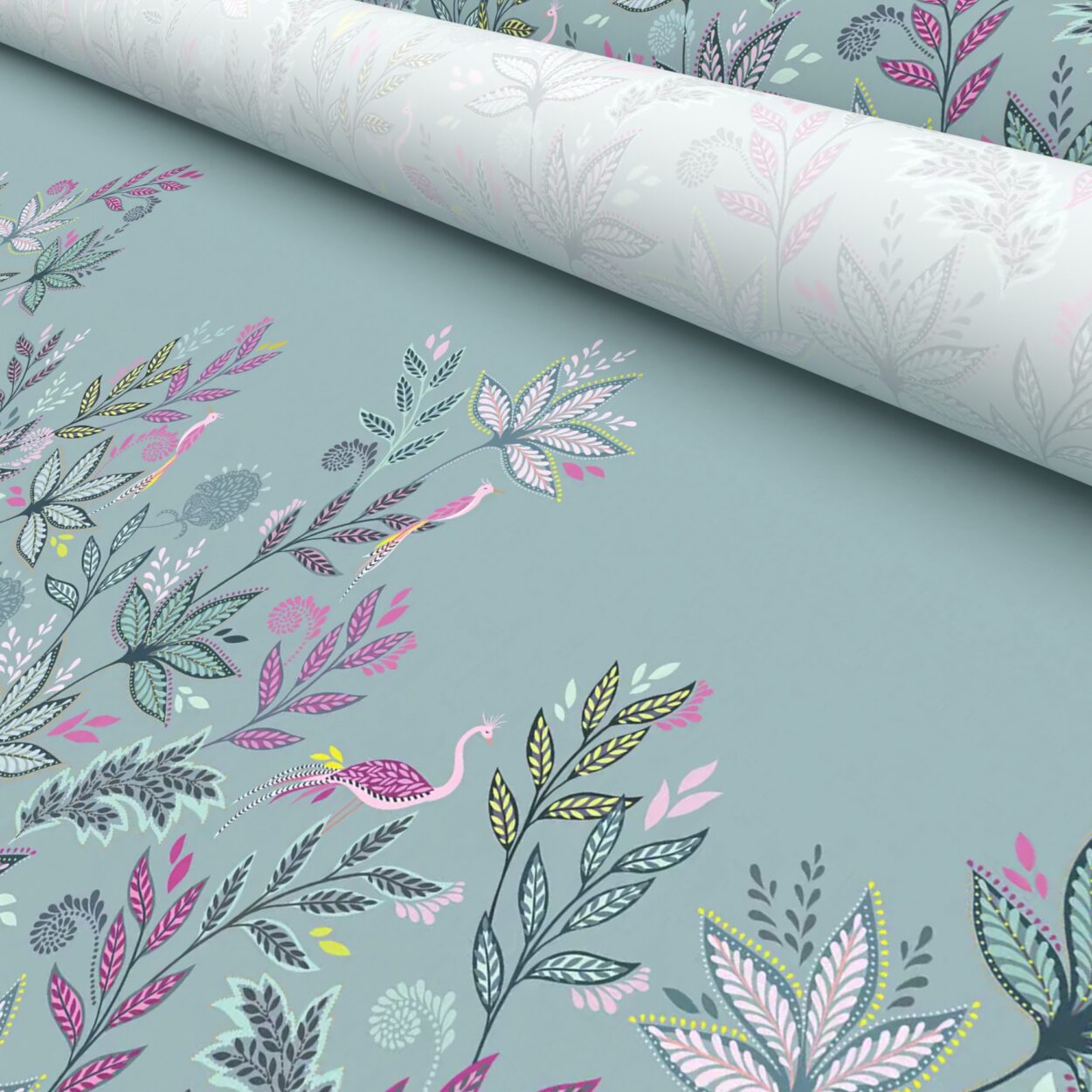 TwistFit Sara Miller Botanic Paradise Border Dusky Blue - Image 5