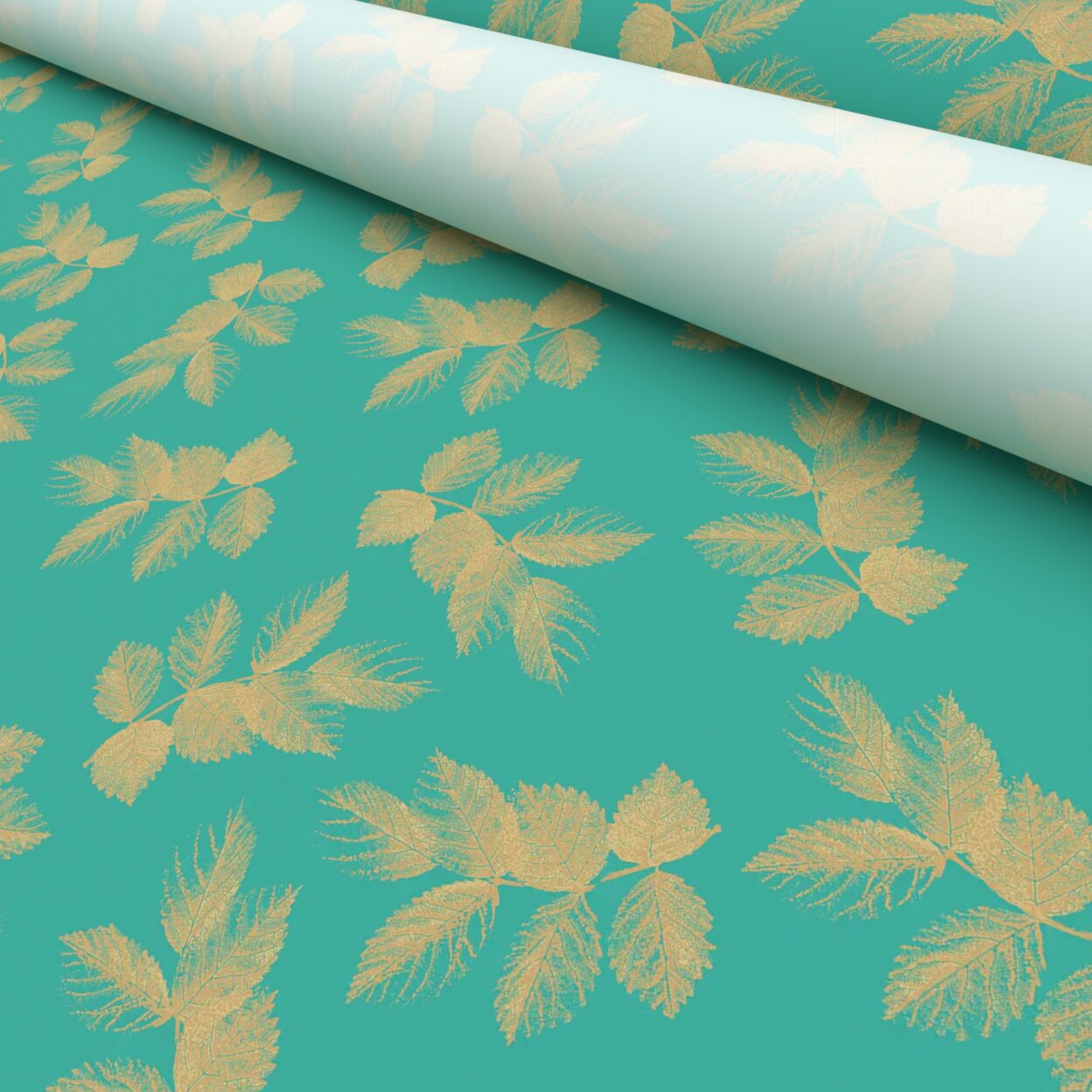 Sara Miller Etched Leaves Green - Image 5