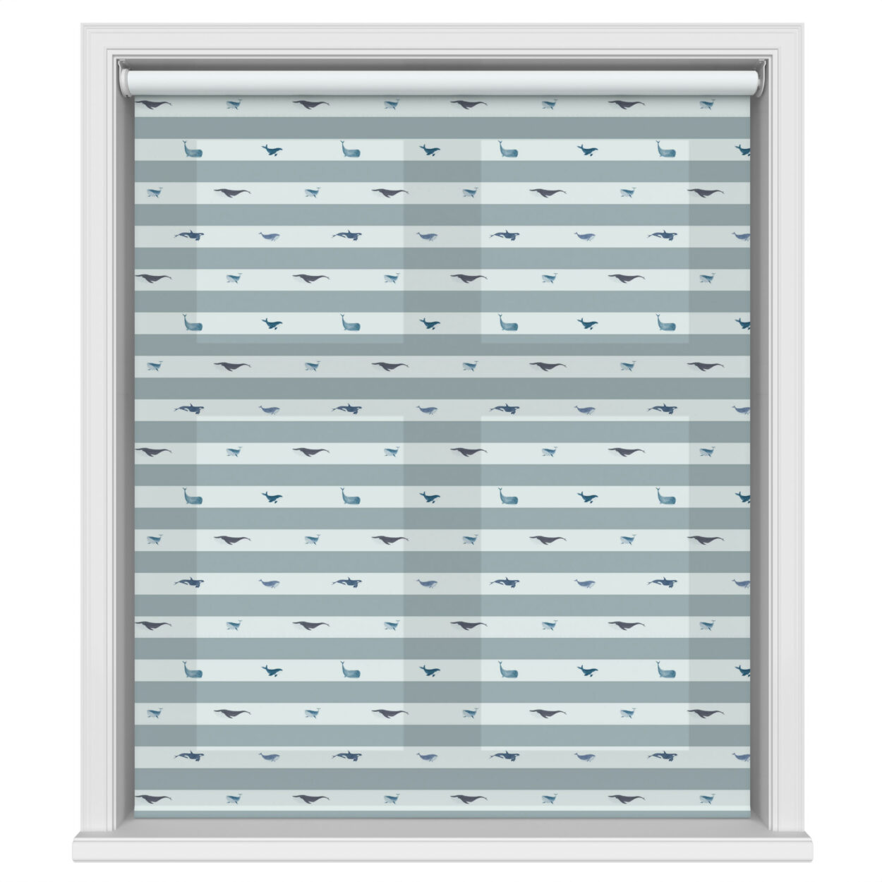 Sophie Allport Whale Stripe Deep Duckegg Motorised - Image 2