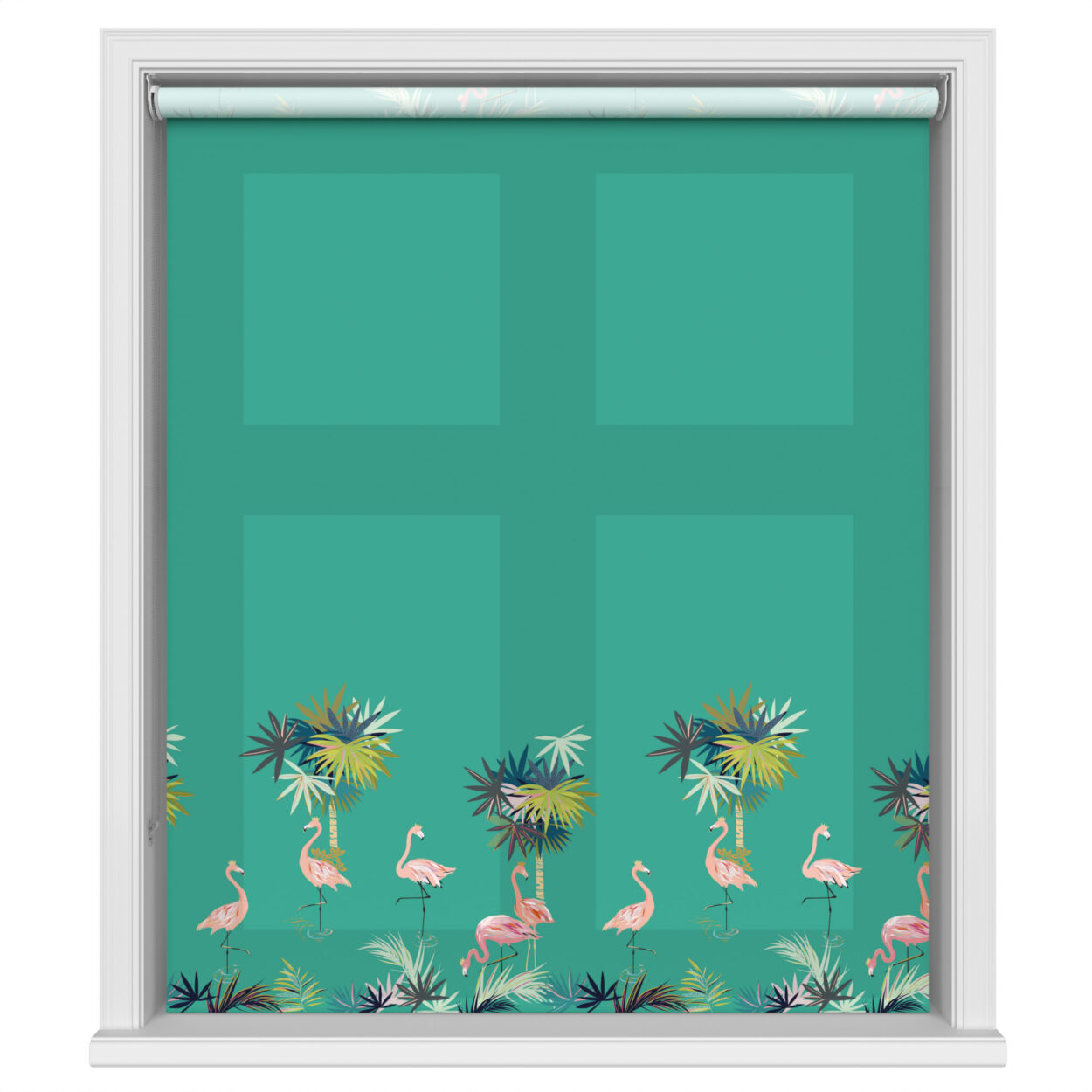 Sara Miller Flamingo Border Green - Image 2