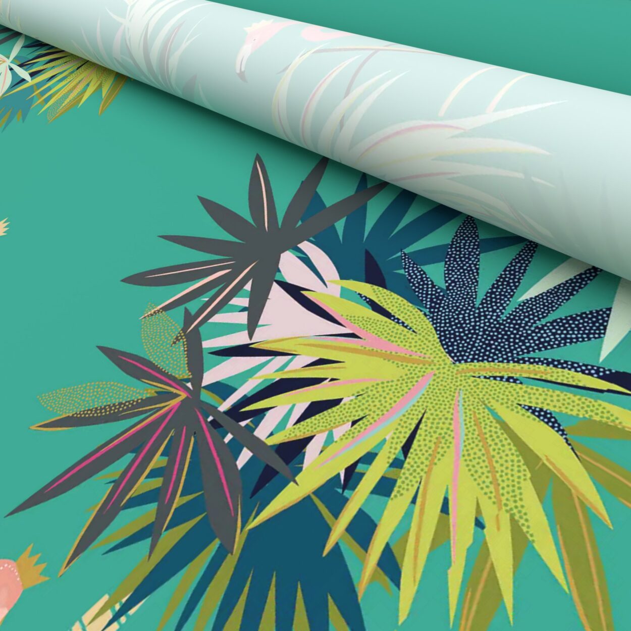 Sara Miller Flamingo Border Green Motorised - Image 6