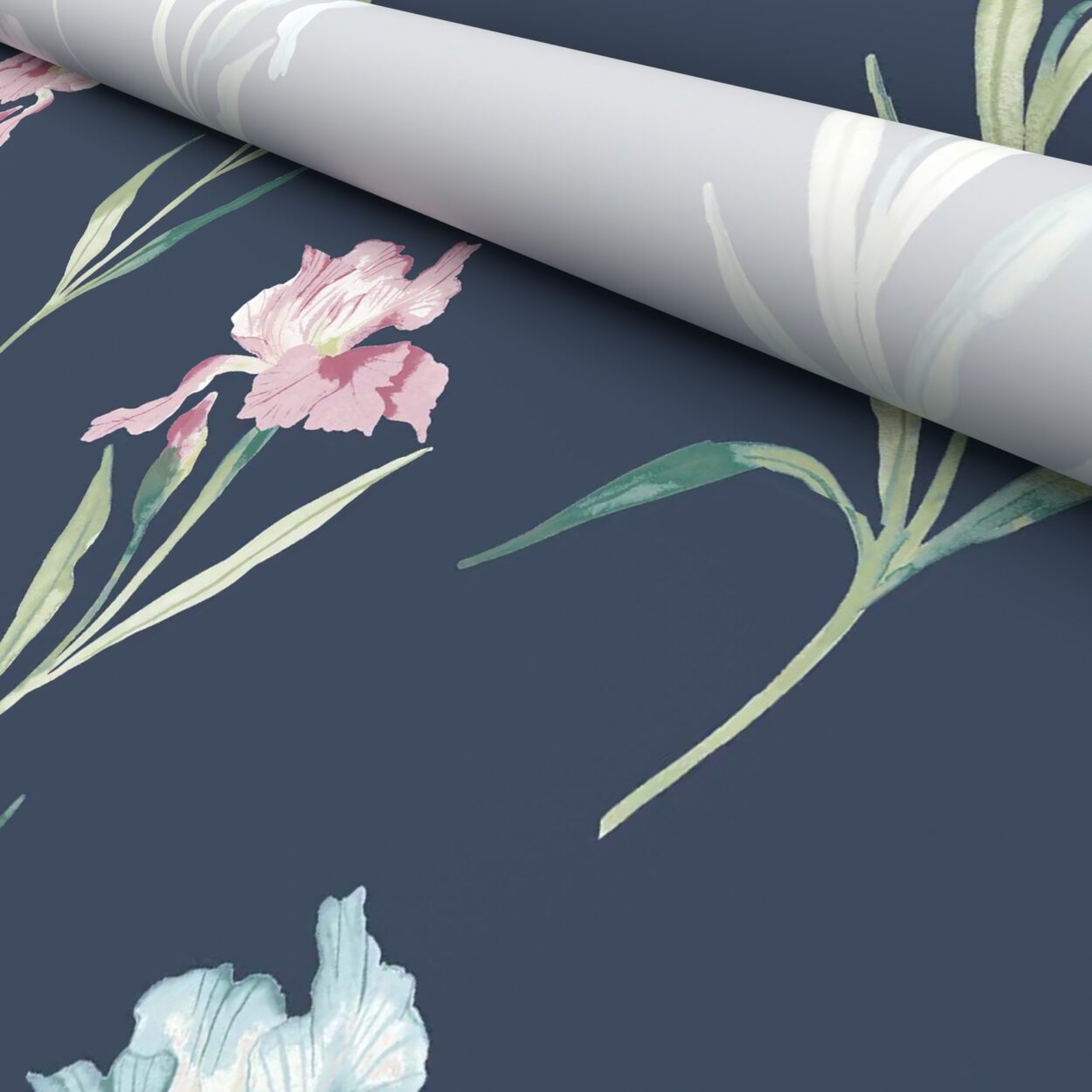 Laura Ashley Hawling Irises Midnight Navy - Image 5