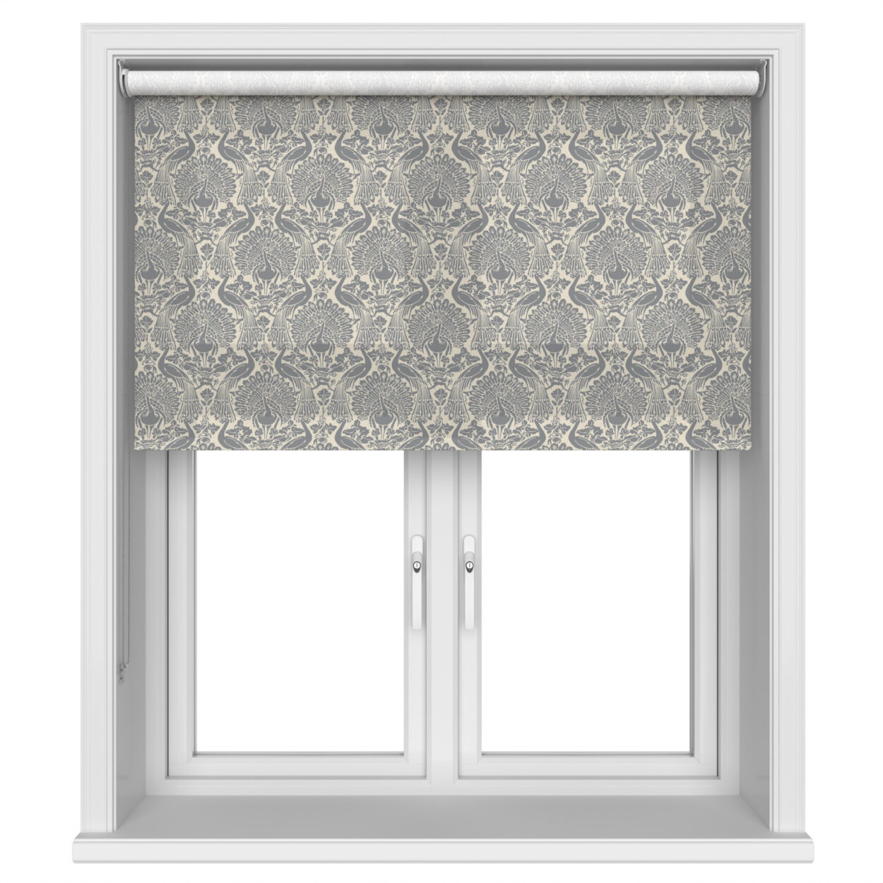 Laura Ashley Peacock Damask Steel