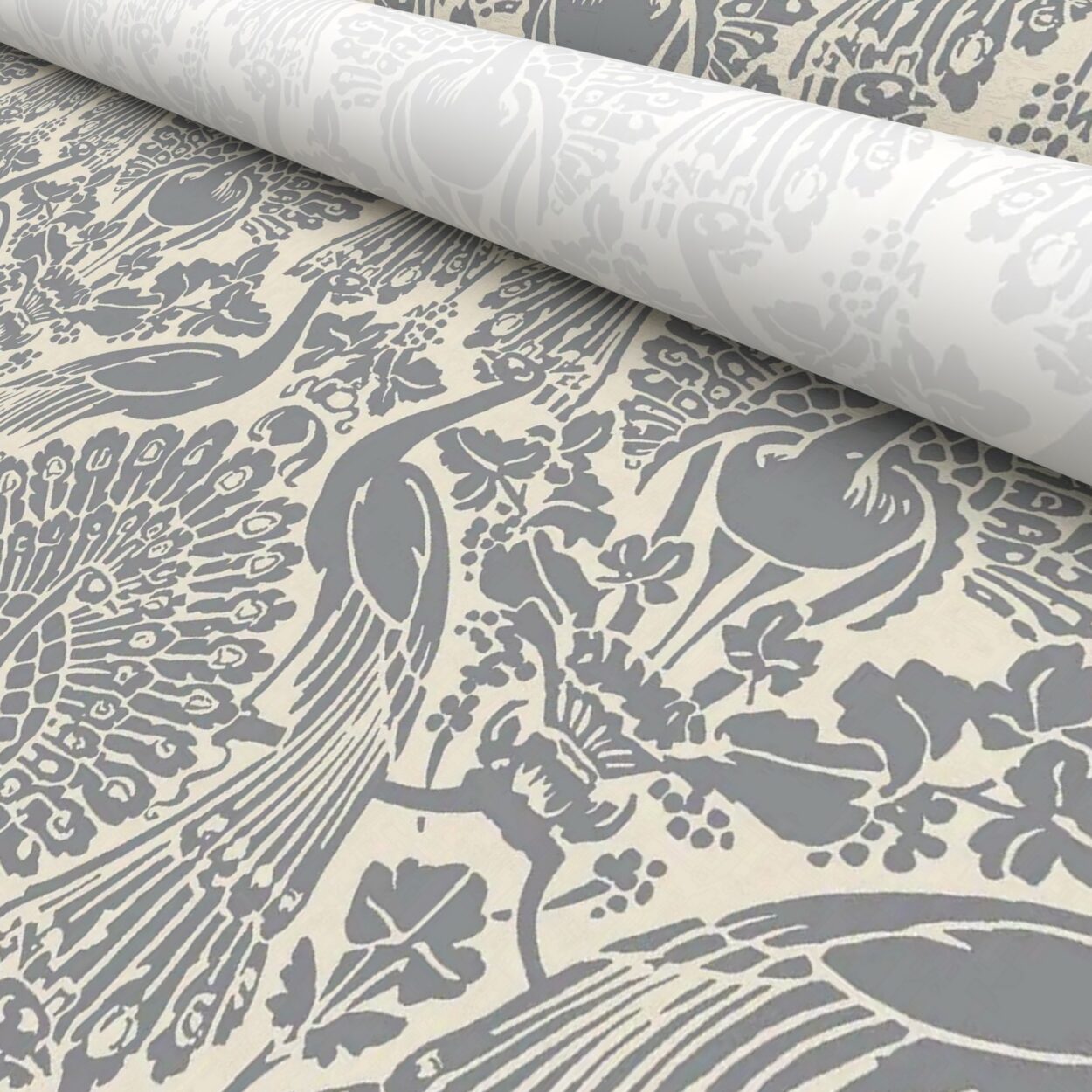Laura Ashley Peacock Damask Steel - Image 5