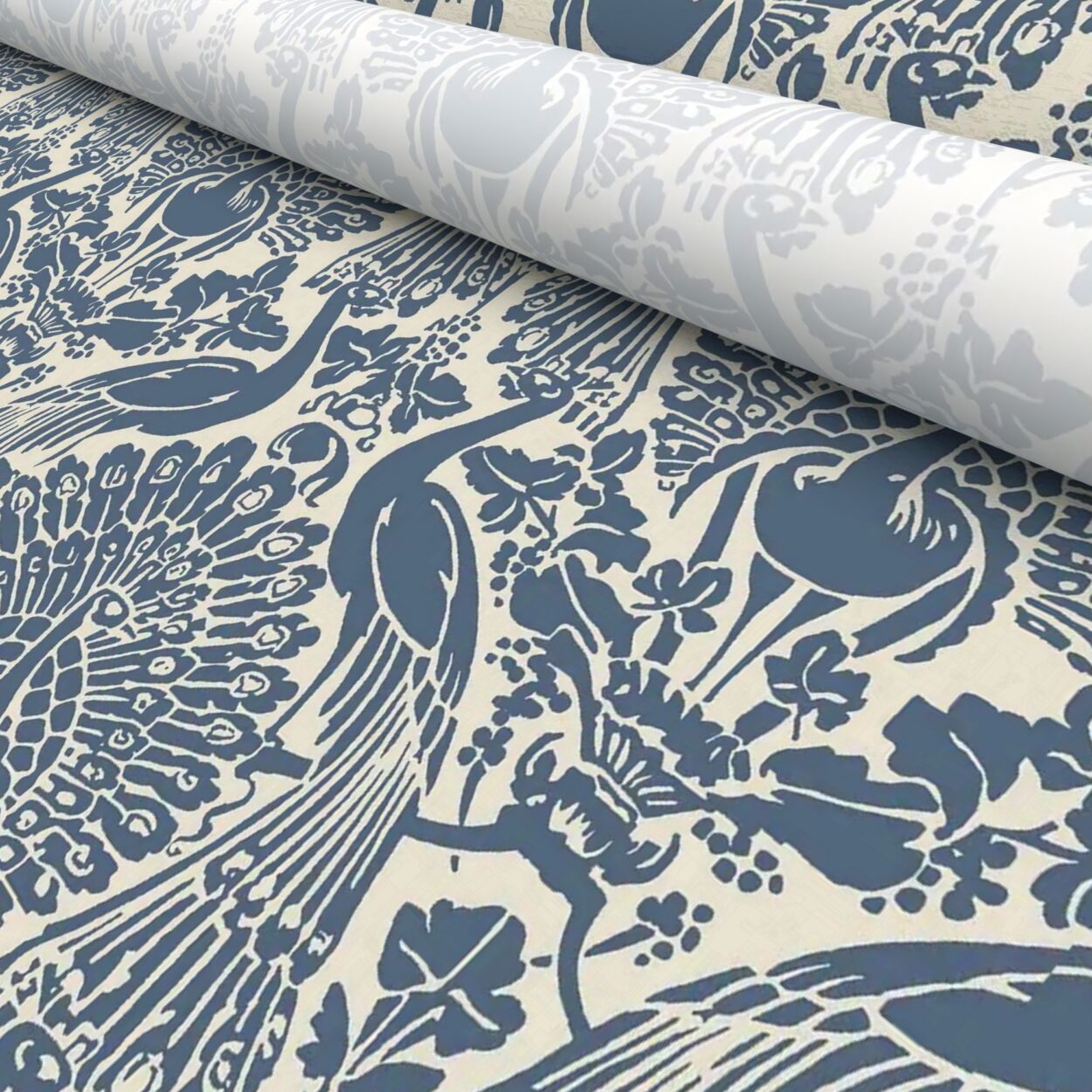 Laura Ashley Peacock Damask Dusky Seaspray - Image 5