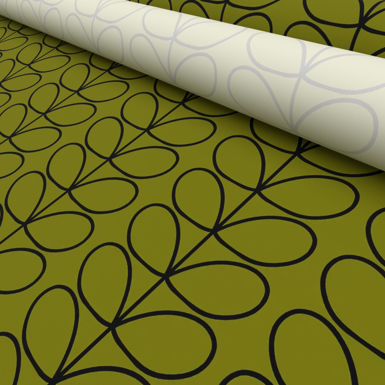 Orla Kiely Linear Stem Olive & Black - Image 5