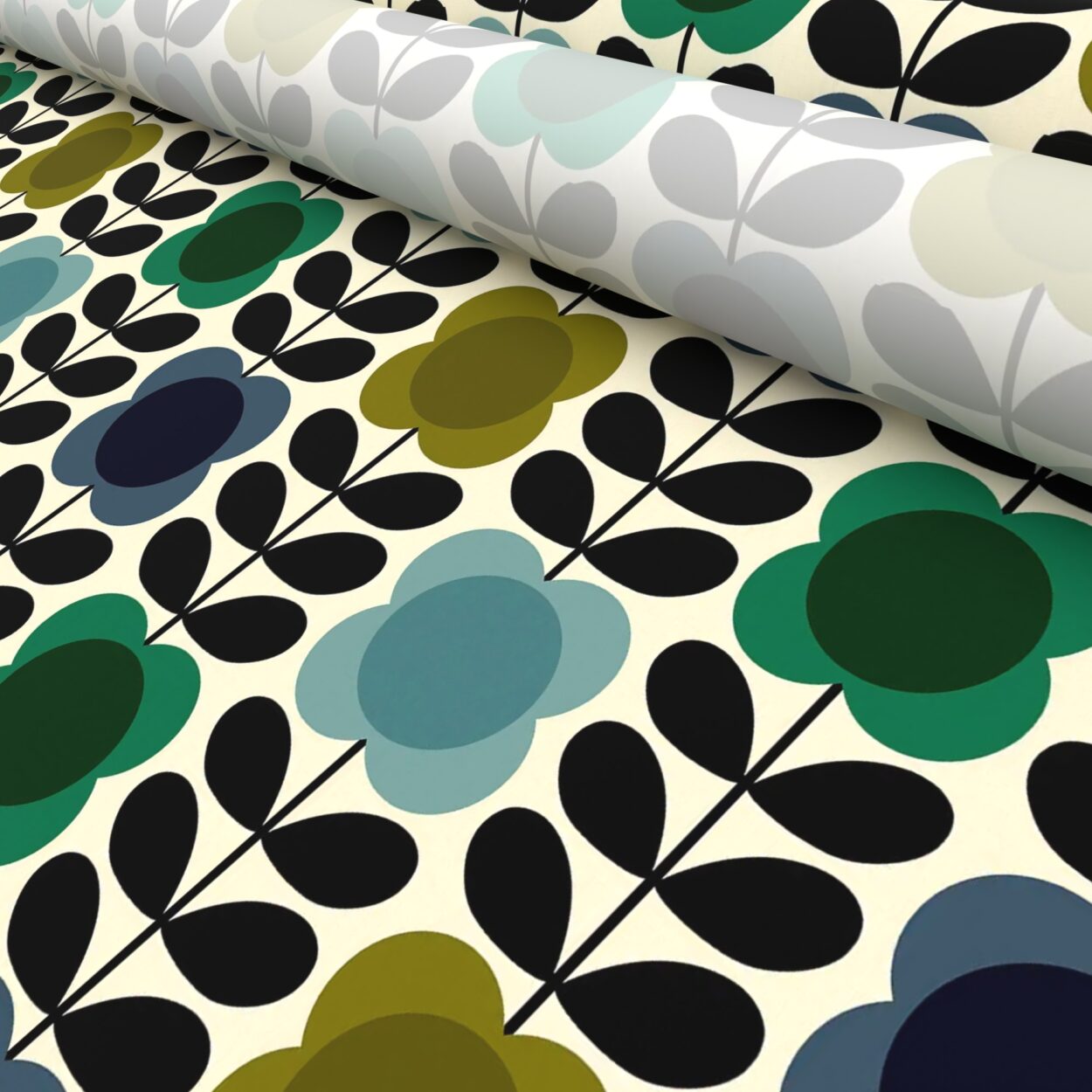 Orla Kiely Spot Flower Stem Blue & Green - Image 5