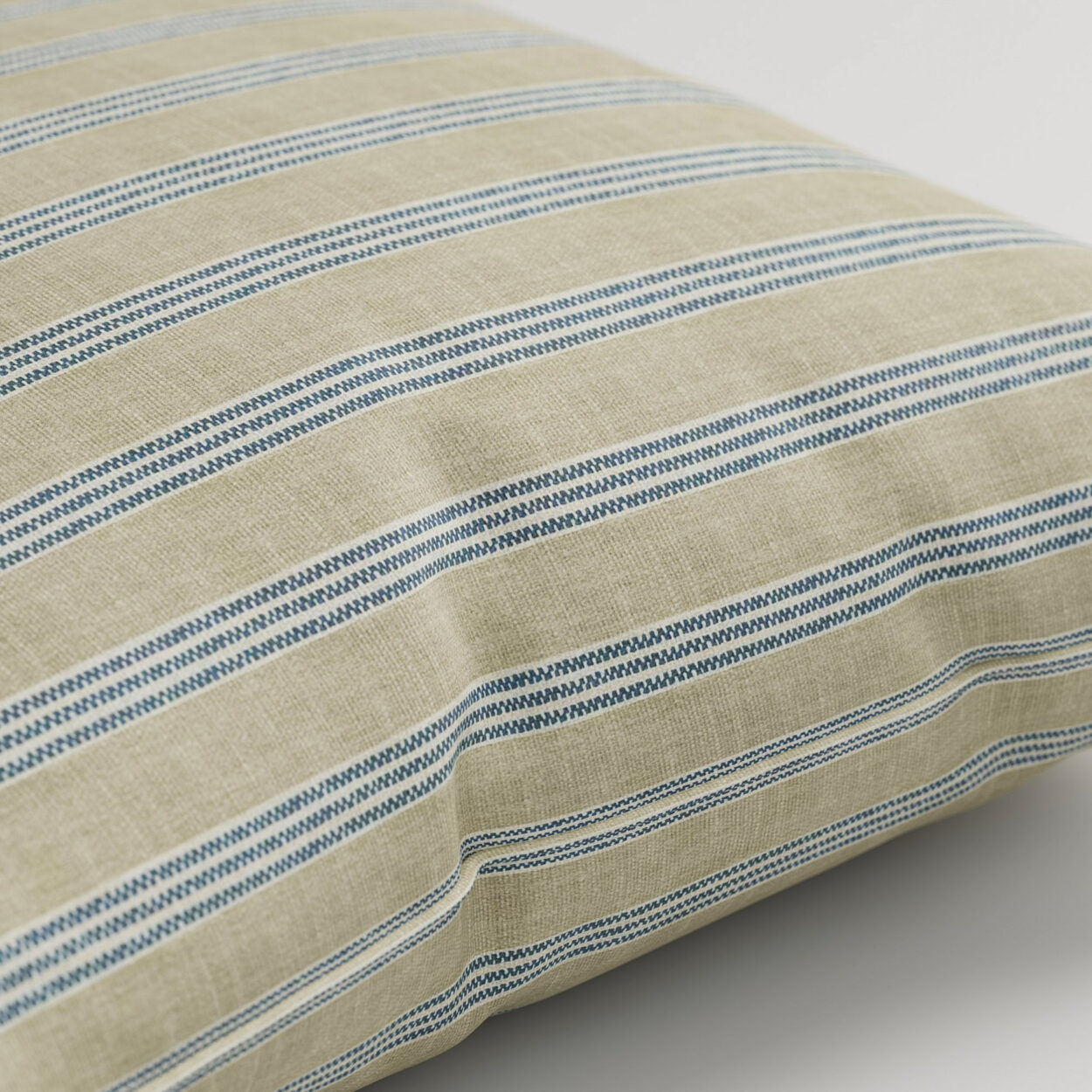 Emily Bond George Stripe Indigo Cushion - Image 2