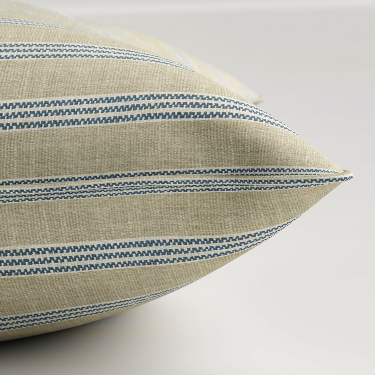 Emily Bond George Stripe Indigo Cushion - Image 3