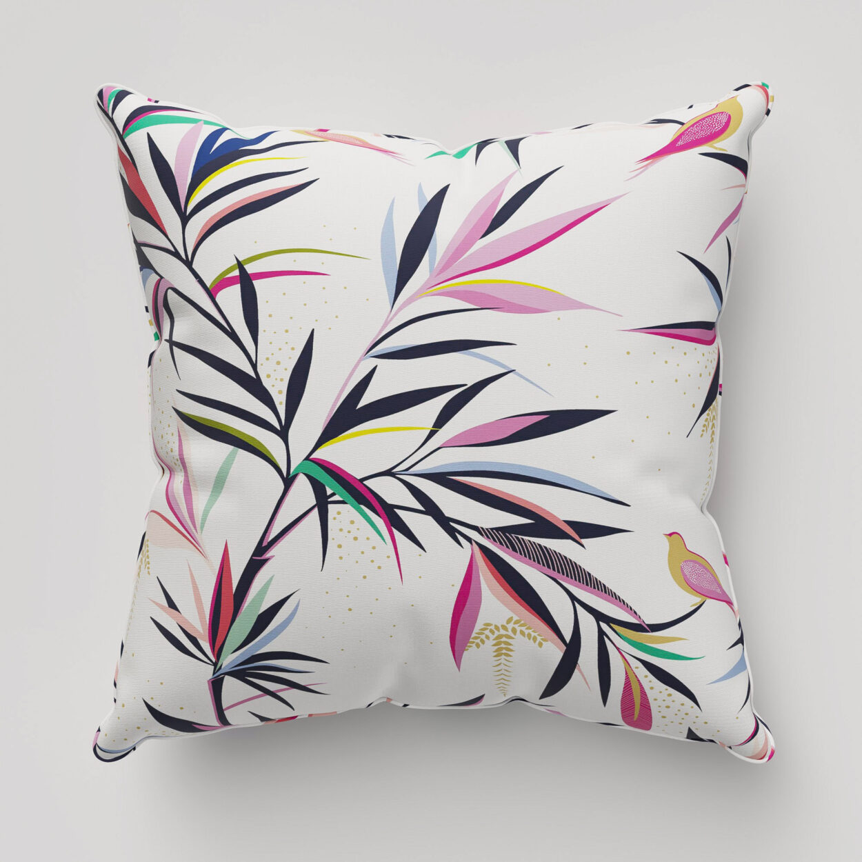 Sara Miller Bamboo White Cushion