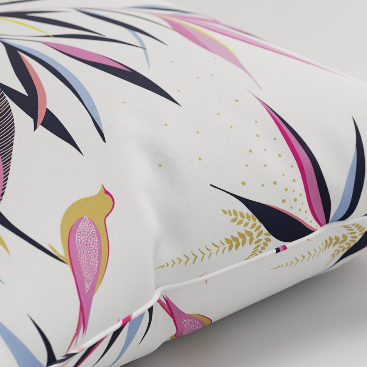 Sara Miller Bamboo White Cushion - Image 2