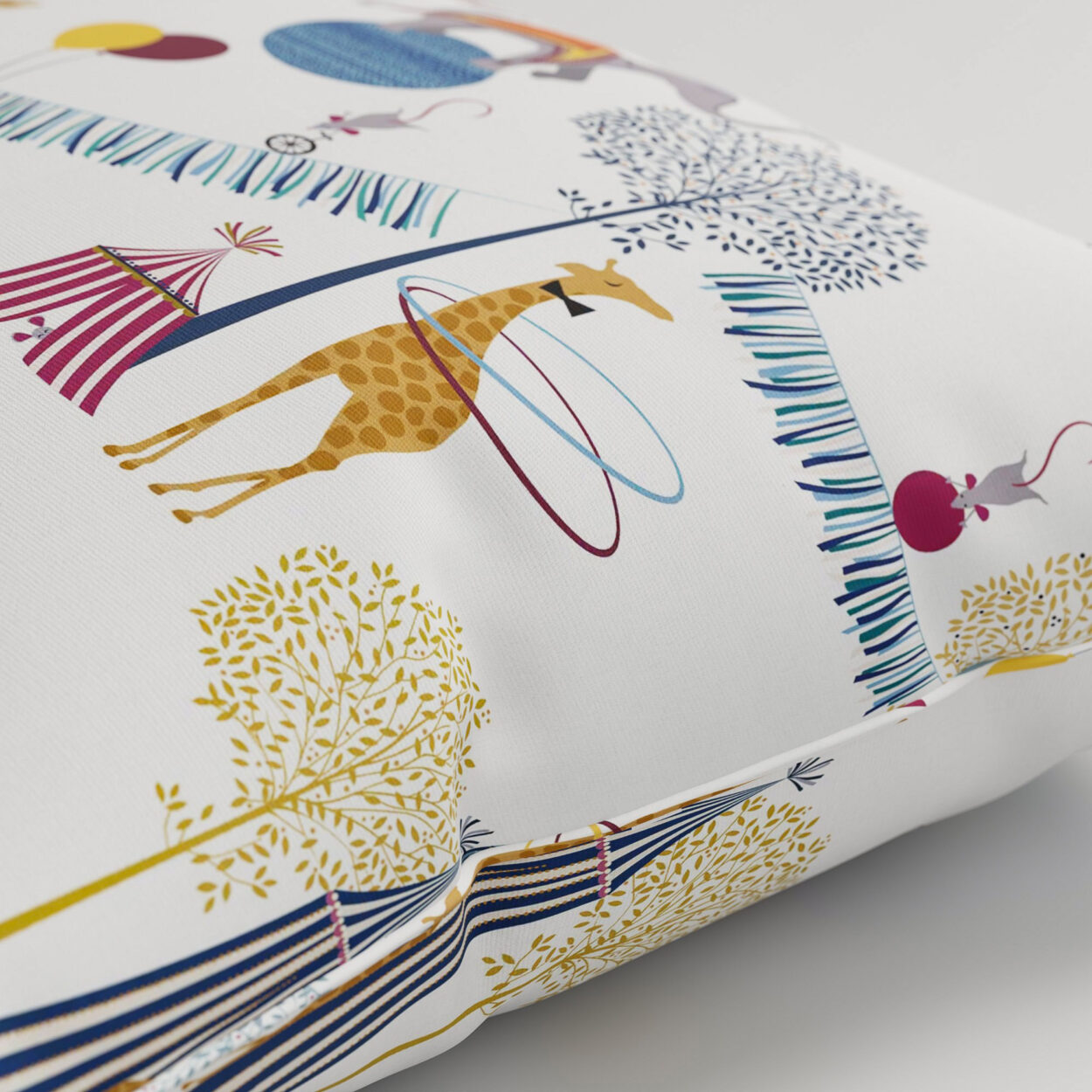 Sara Miller Circus White Cushion - Image 2