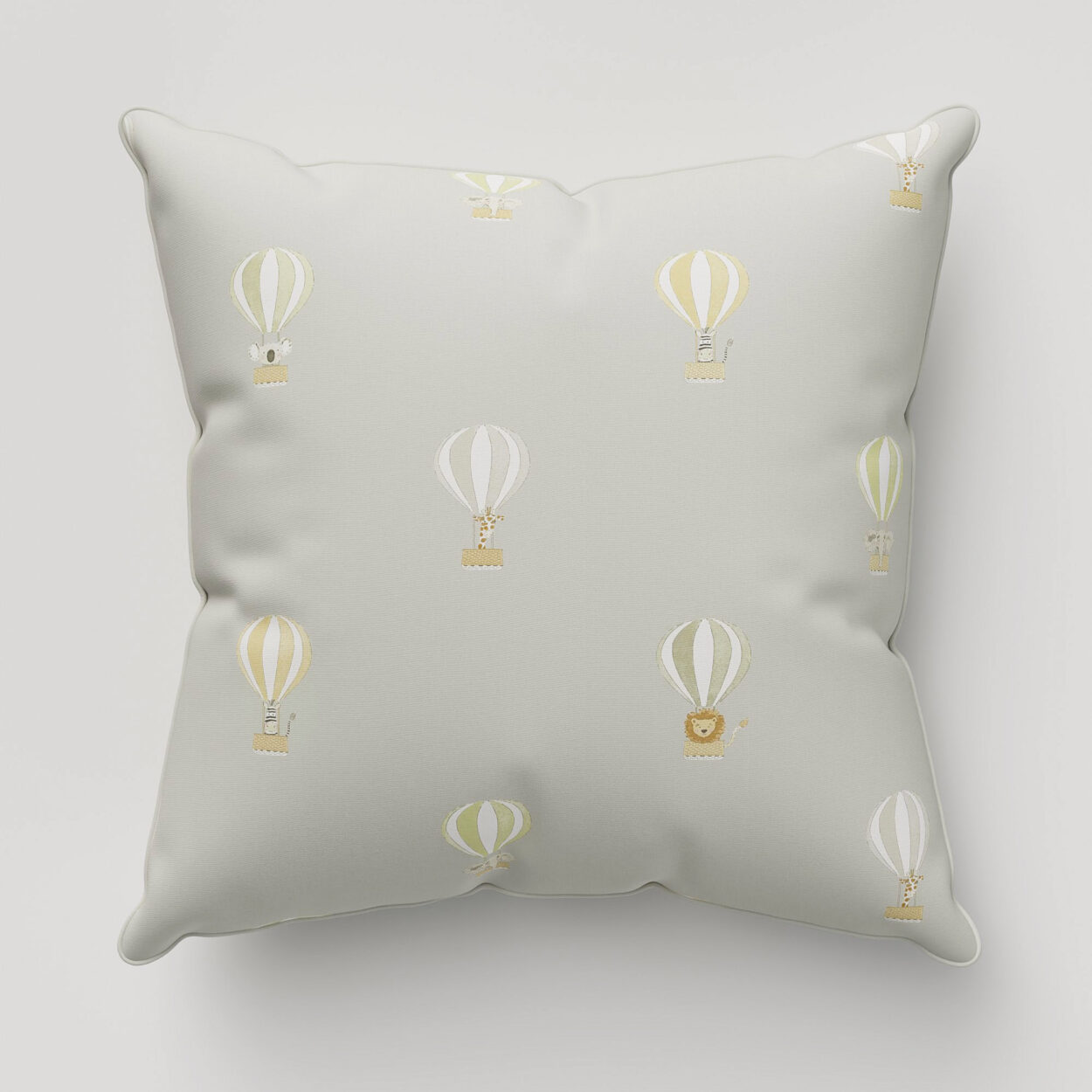 Sophie Allport Bears & Balloons Mint Grey Cushion