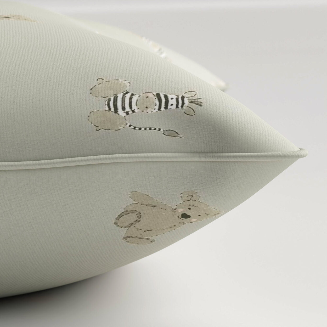 Sophie Allport Bears Sage Green Cushion - Image 3