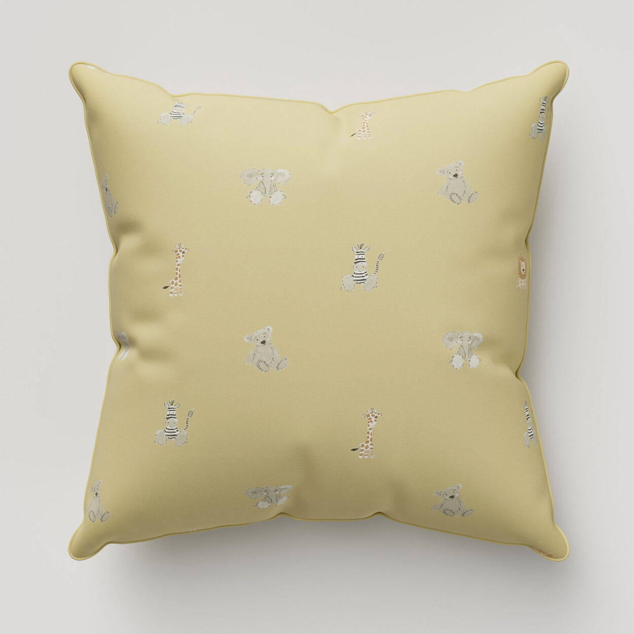 Sophie Allport Bears Soft Mustard Cushion