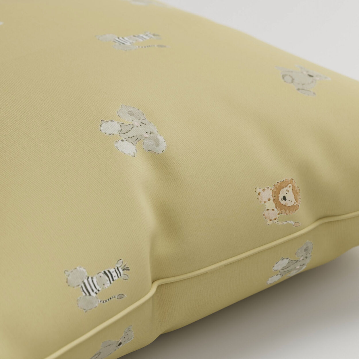 Sophie Allport Bears Soft Mustard Cushion - Image 2