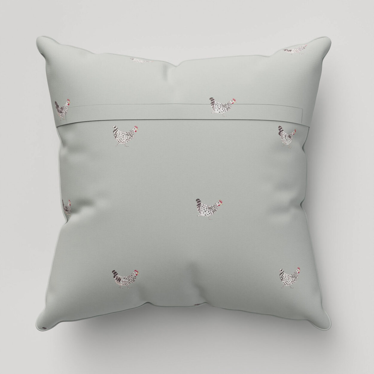 Sophie Allport Chicken Sage Grey Cushion - Image 4