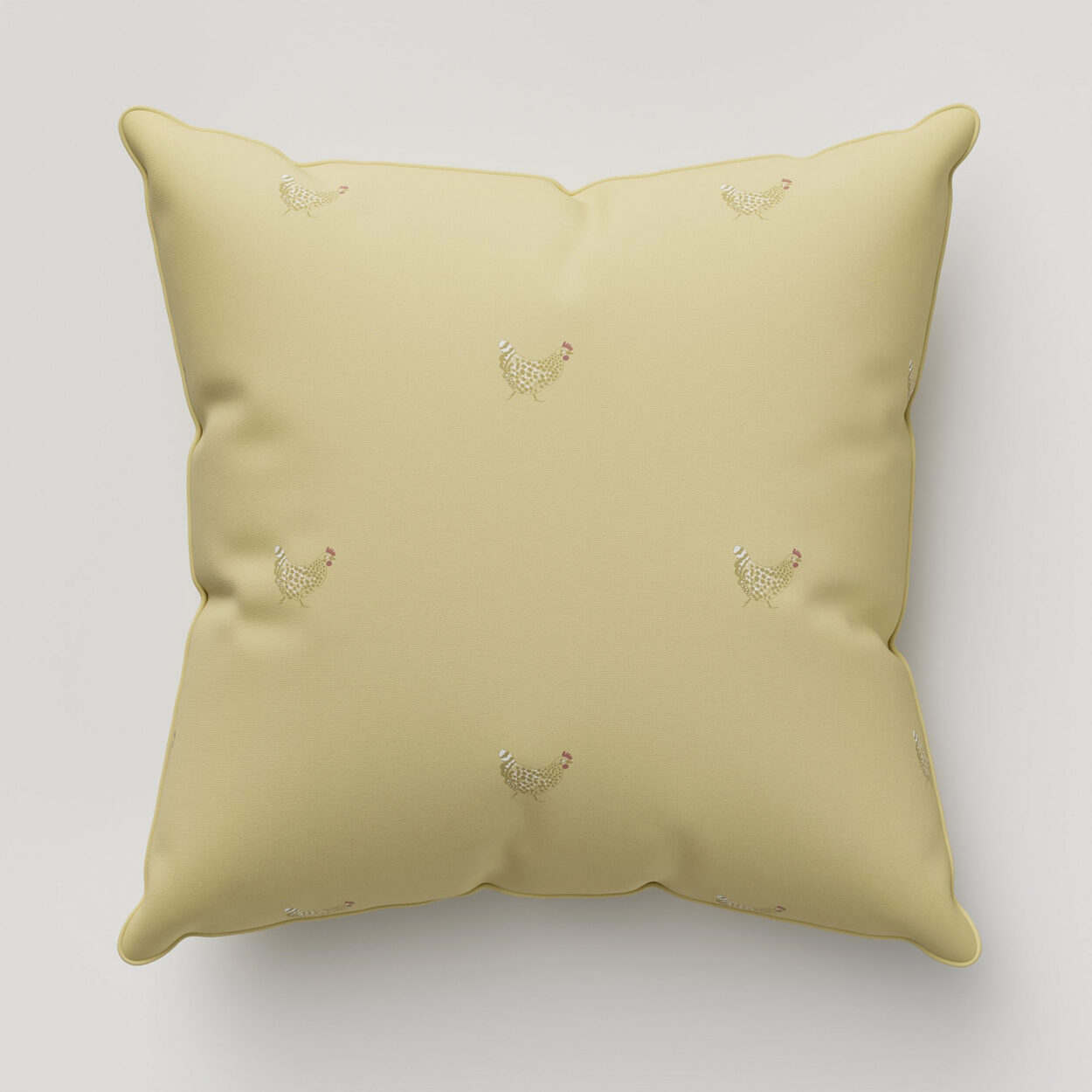 Sophie Allport Chicken Ochre Cushion