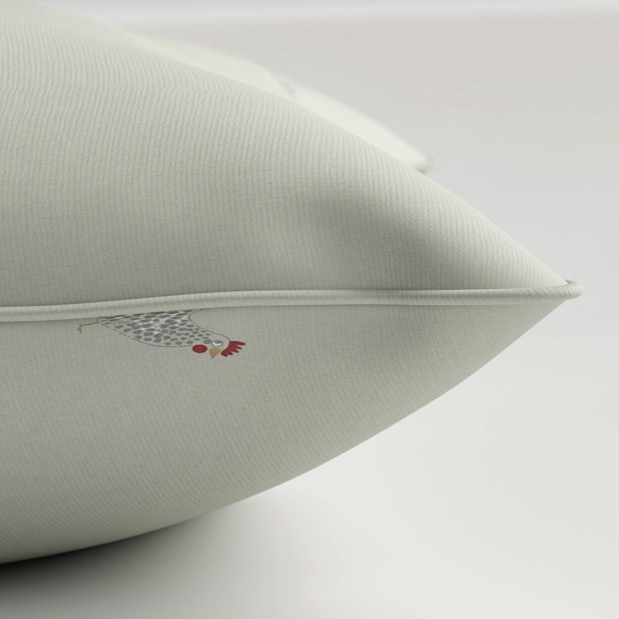 Sophie Allport Chicken Pale Sage Blue Cushion - Image 3