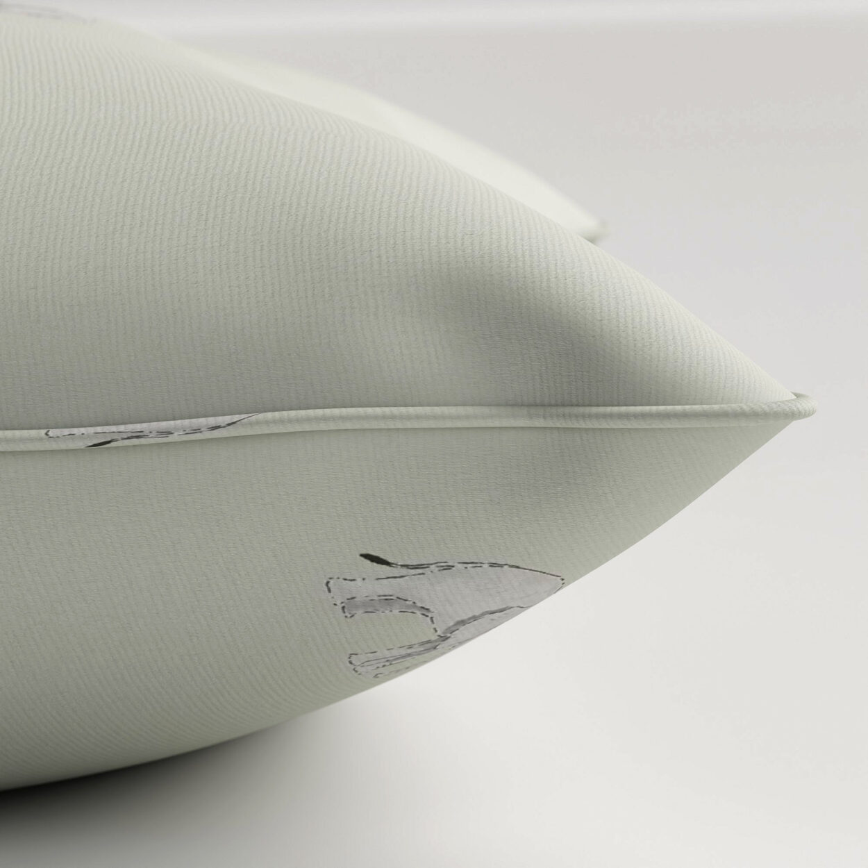 Sophie Allport Elephant Green Grey Cushion - Image 3