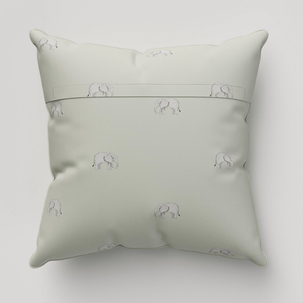 Sophie Allport Elephant Green Grey Cushion - Image 4