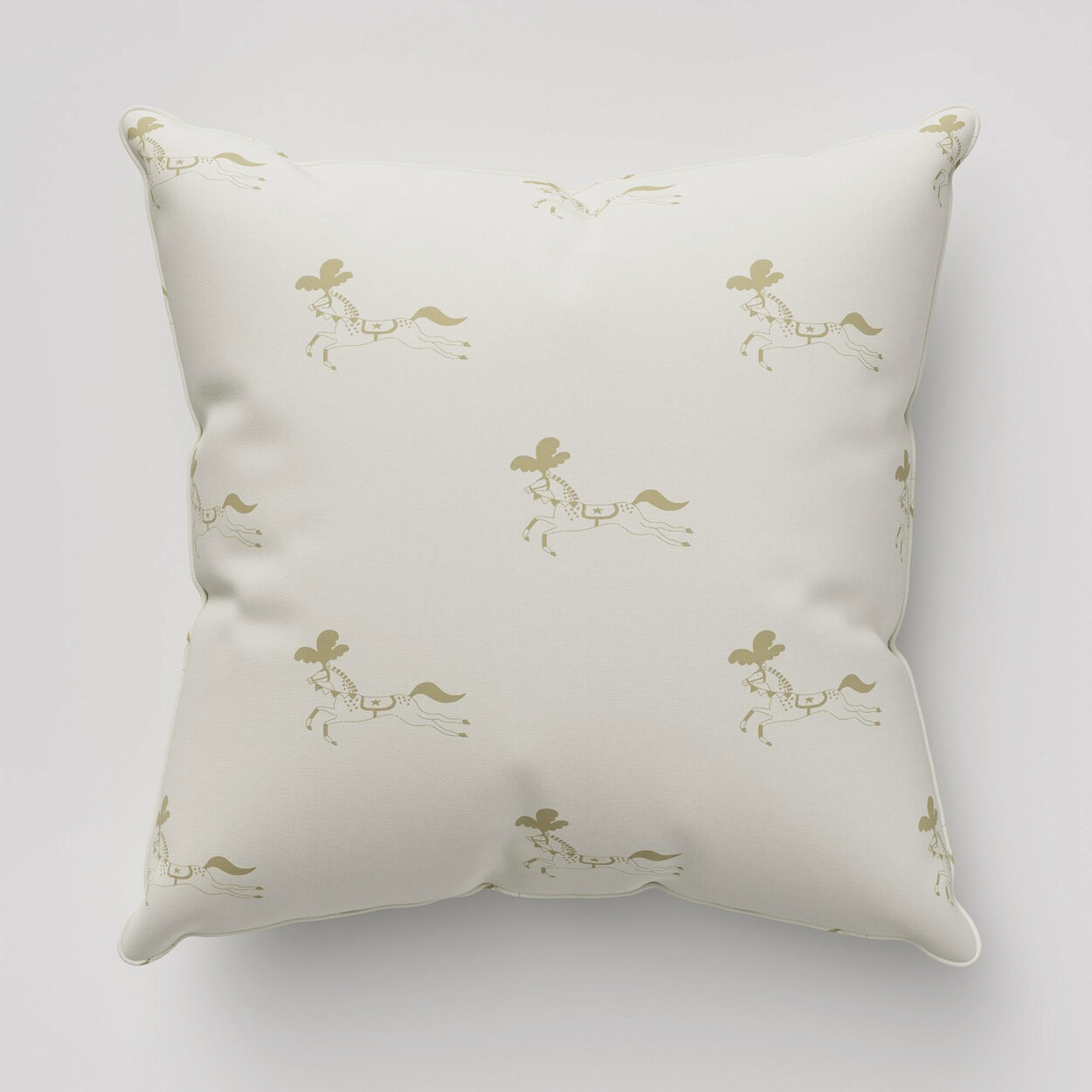 Sophie Allport Fairground Ponies Gold Cushion