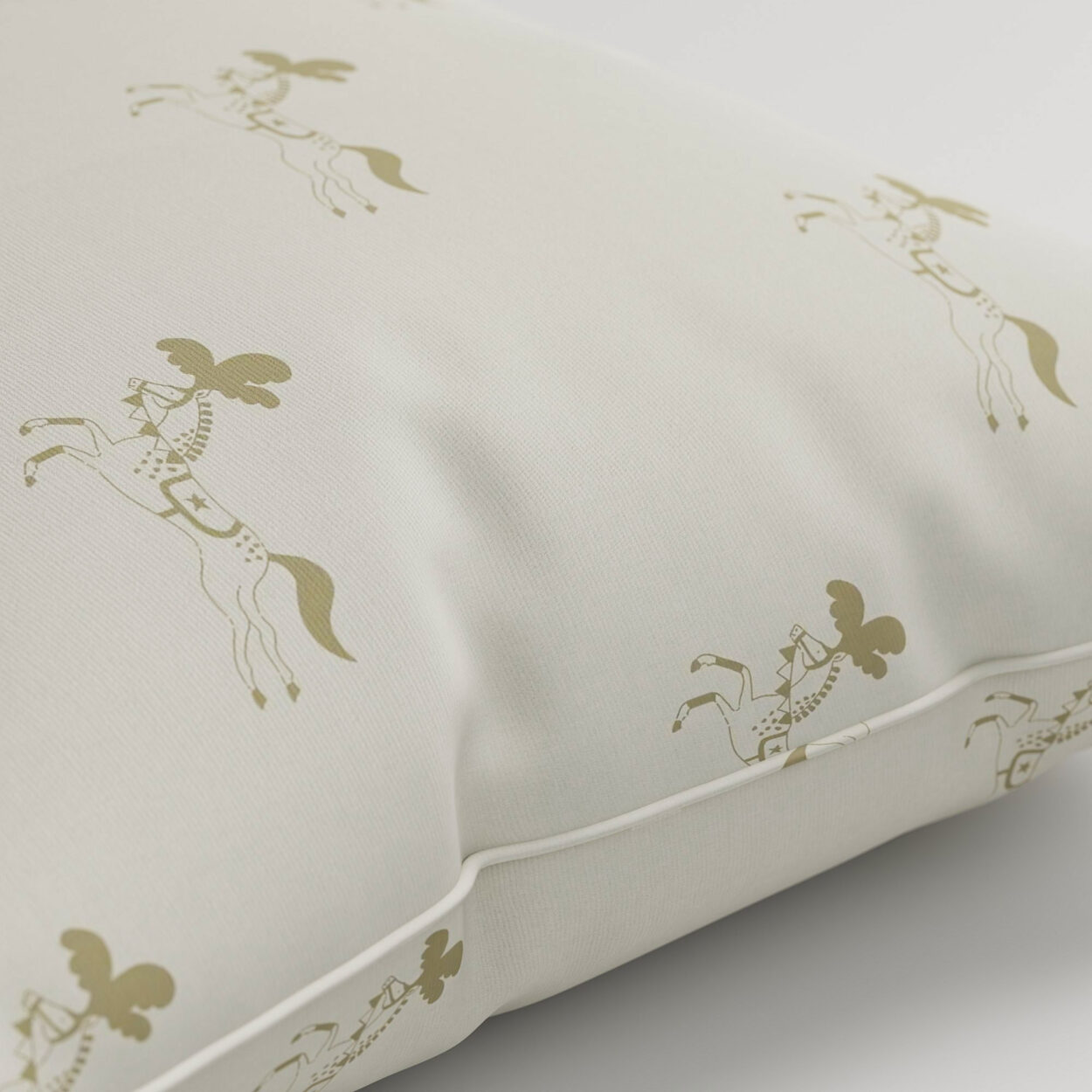 Sophie Allport Fairground Ponies Gold Cushion - Image 2