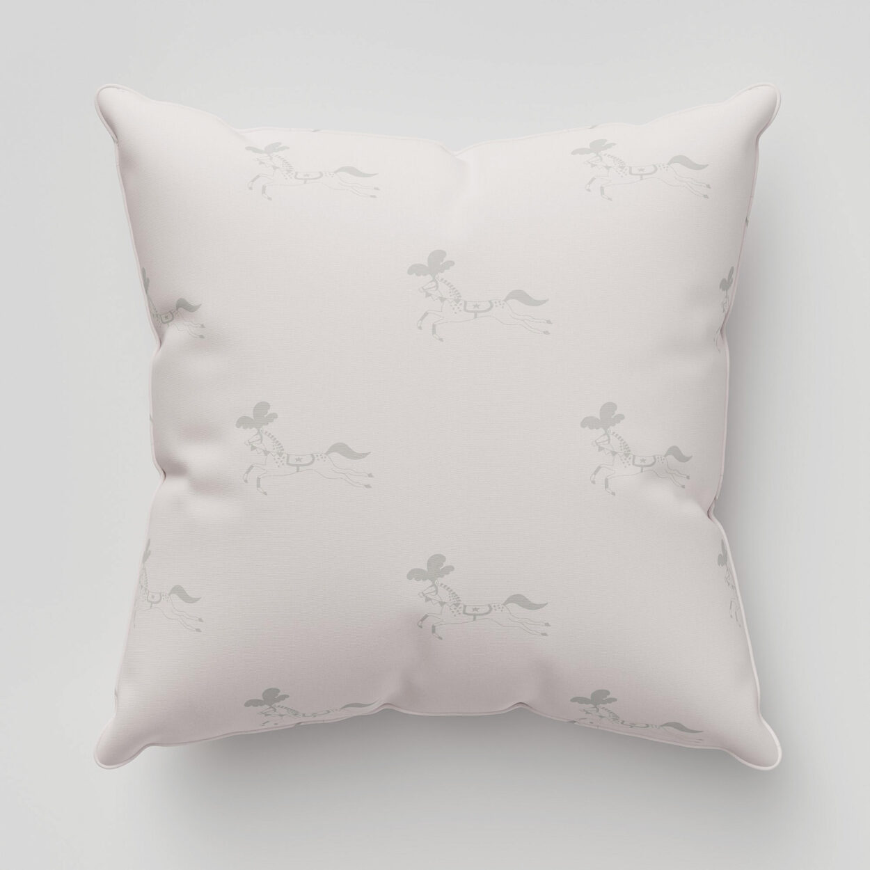 Sophie Allport Fairground Ponies Soft Pink Cushion