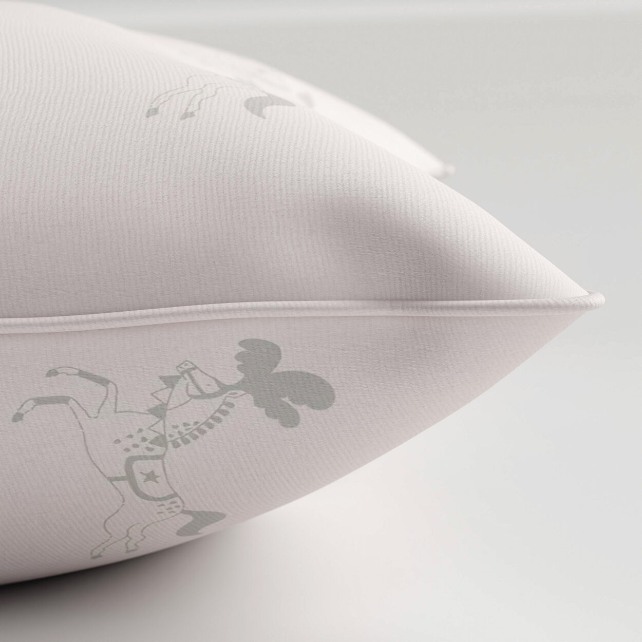Sophie Allport Fairground Ponies Soft Pink Cushion - Image 3