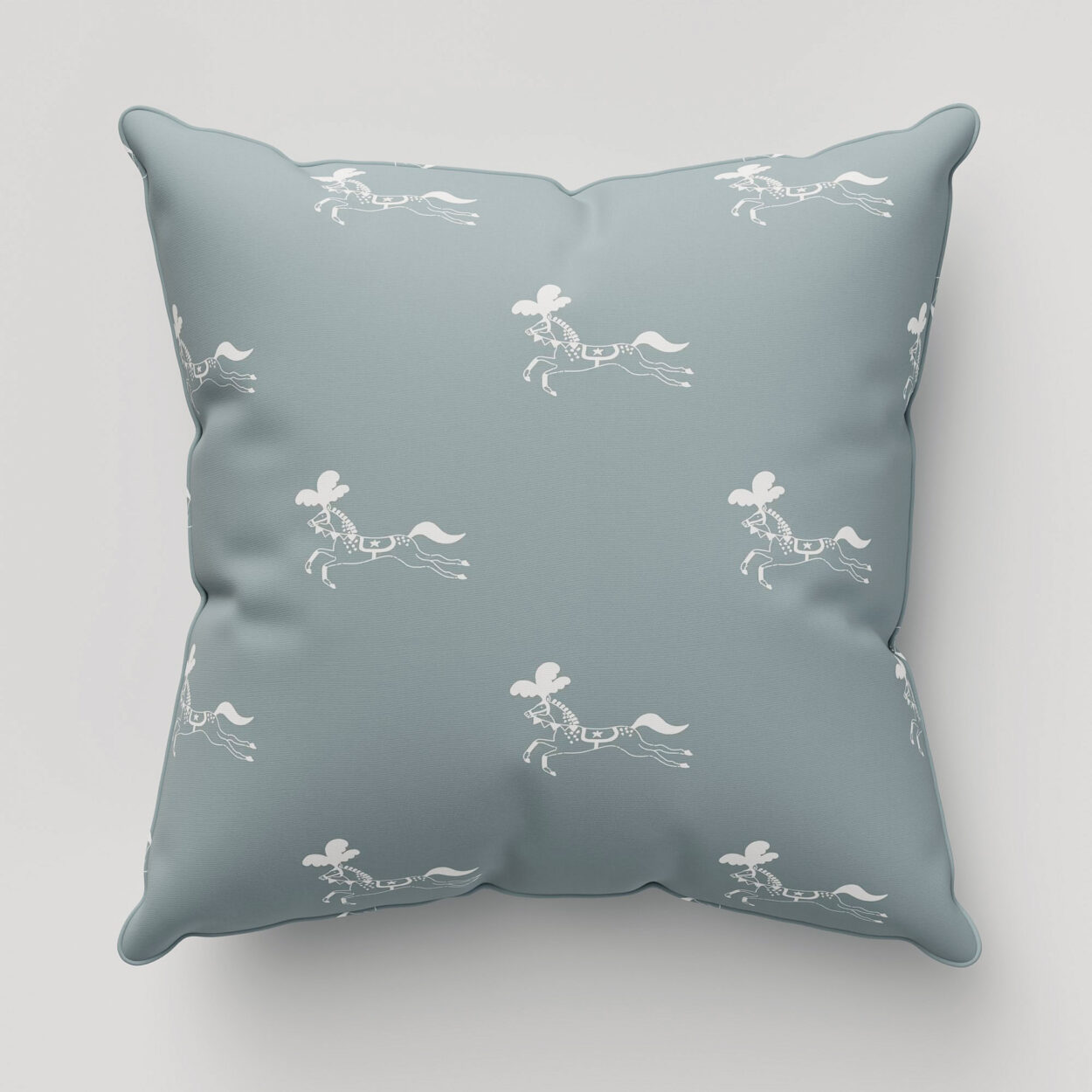 Sophie Allport Fairground Ponies Teal Cushion