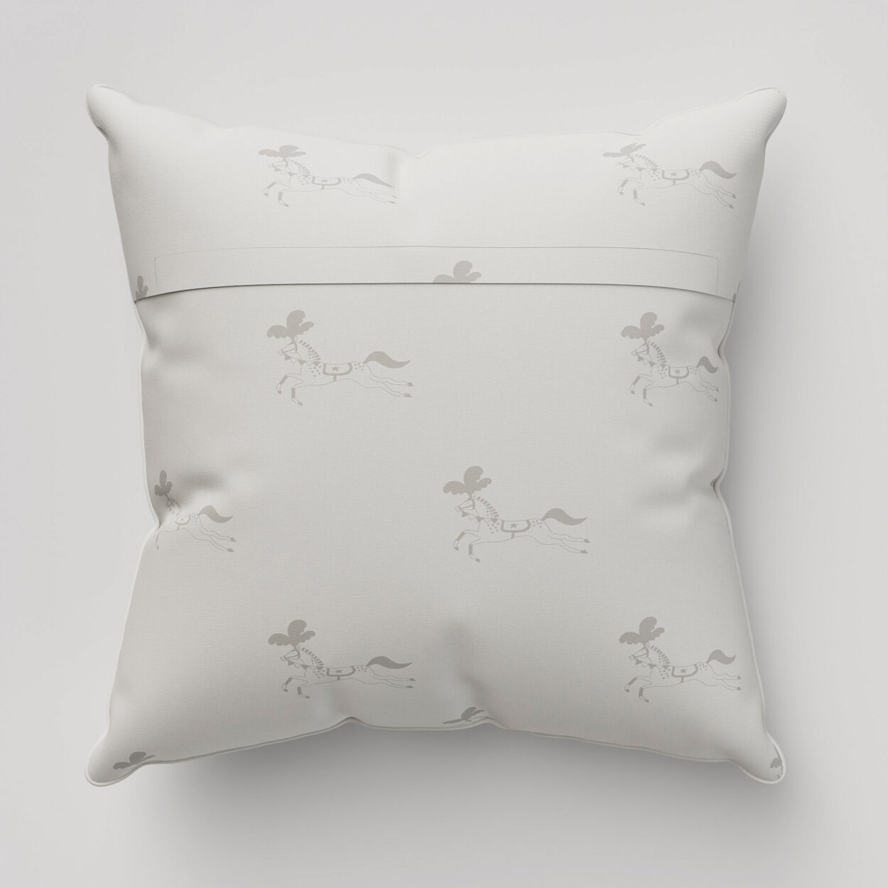 Sophie Allport Fairground Ponies Warm Grey Cushion - Image 4