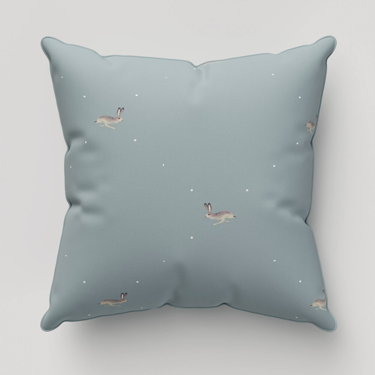 Sophie Allport Hare Teal Blue Cushion