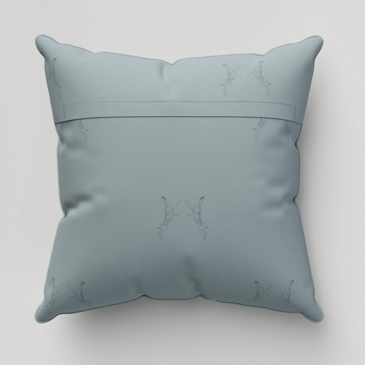 Sophie Allport Boxing Hares Deep Duckegg Cushion - Image 4