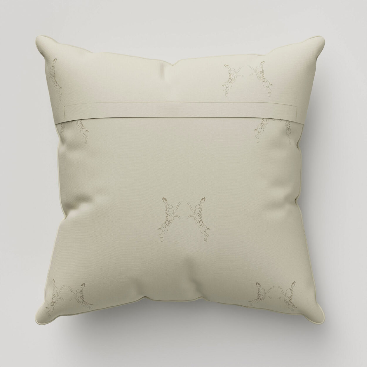 Sophie Allport Boxing Hares Natural Cushion - Image 4