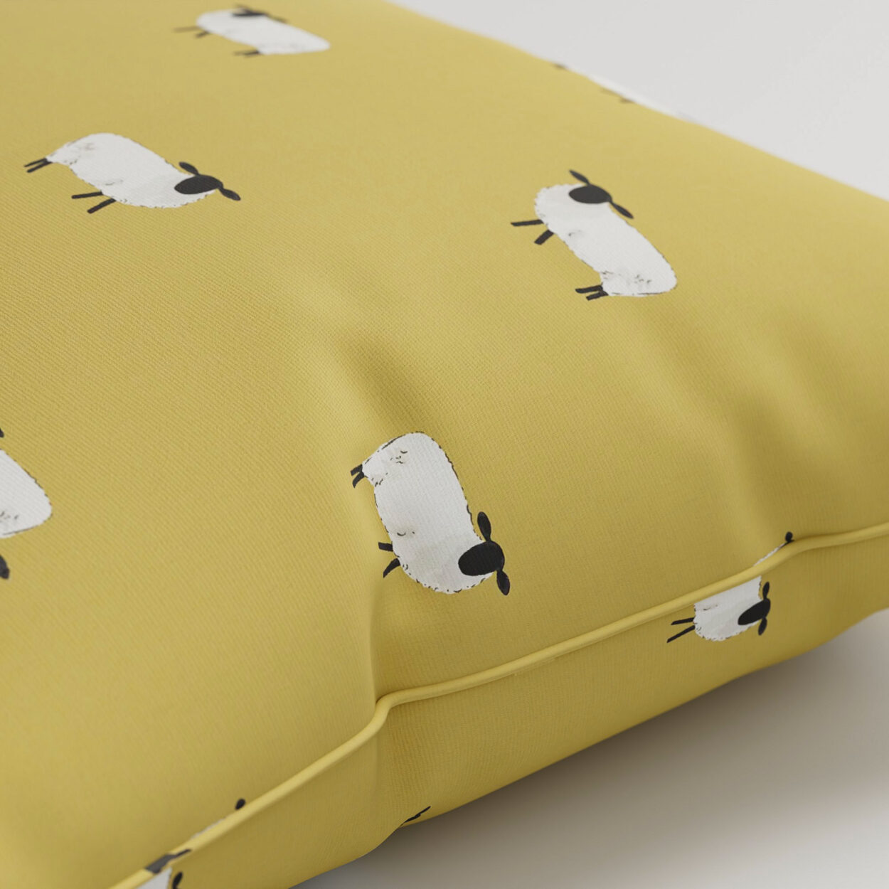 Sophie Allport Sheep Ochre Cushion - Image 2