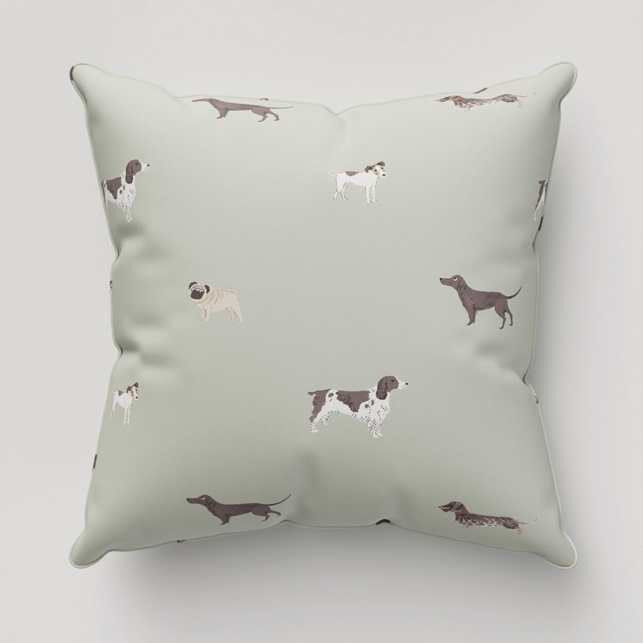Sophie Allport Woof Sage Cushion