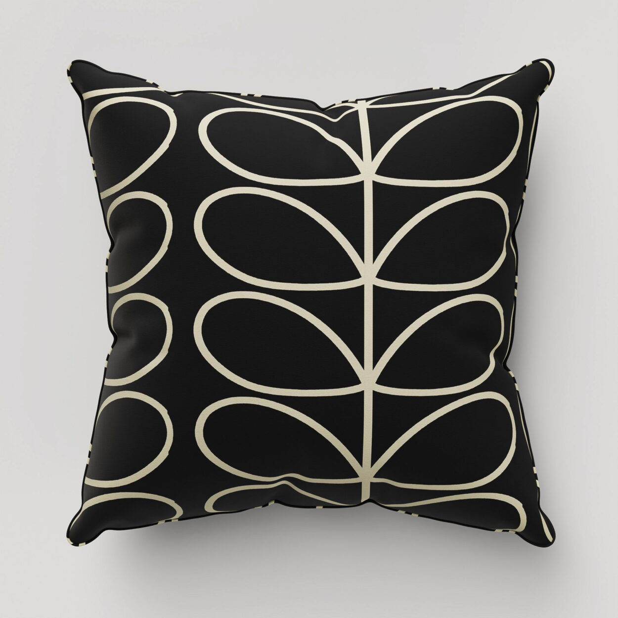 Orla Kiely Jumbo Linear Stem Liquorice Cushion