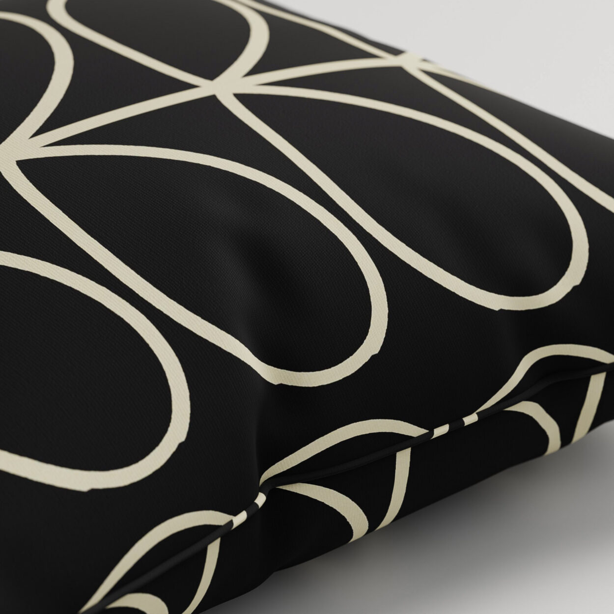 Orla Kiely Jumbo Linear Stem Liquorice Cushion - Image 2