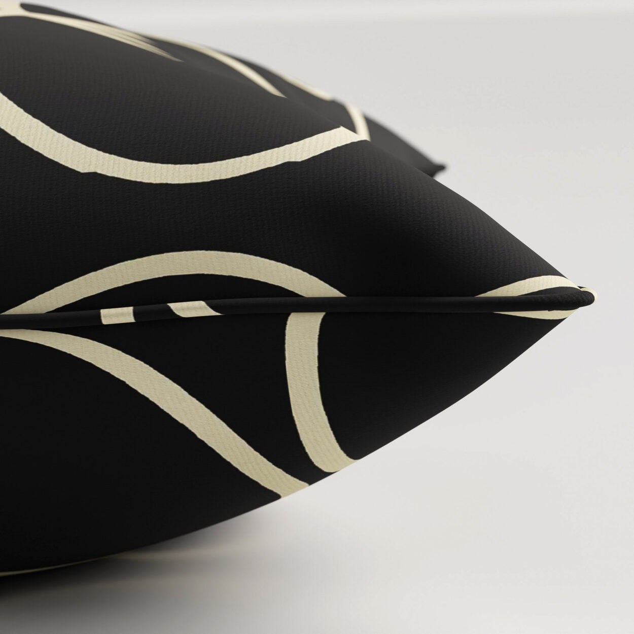 Orla Kiely Jumbo Linear Stem Liquorice Cushion - Image 3