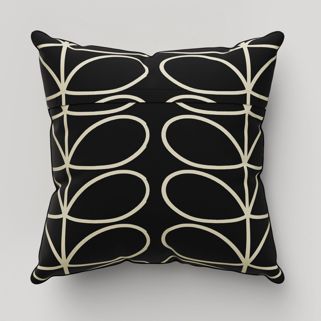 Orla Kiely Jumbo Linear Stem Liquorice Cushion - Image 4
