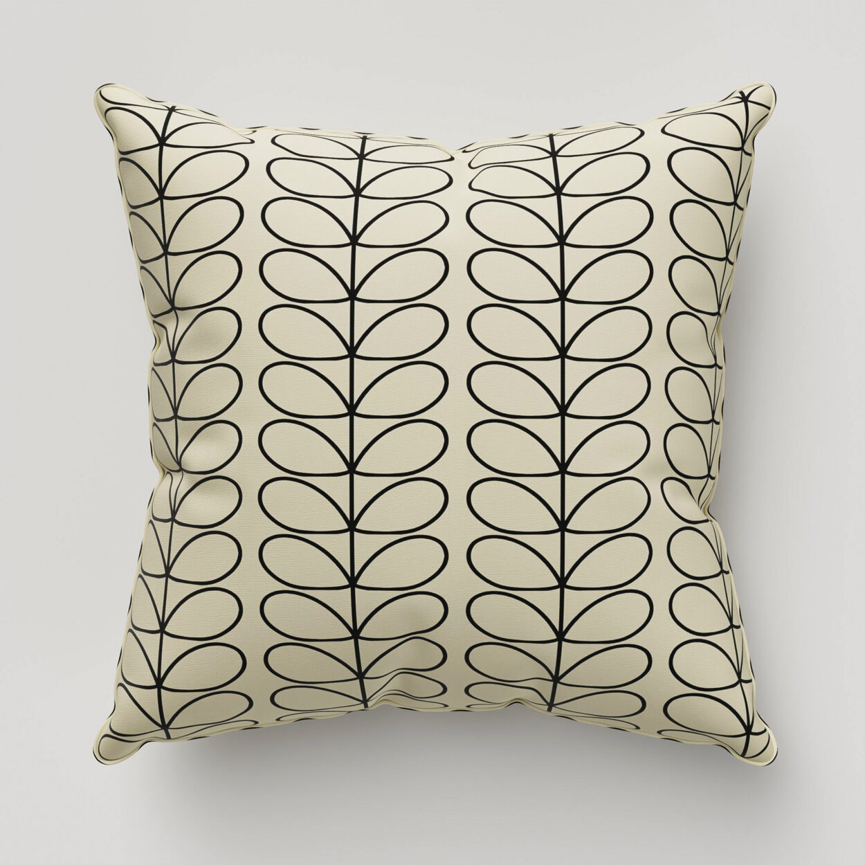 Orla Kiely Linear Stem Black Cushion
