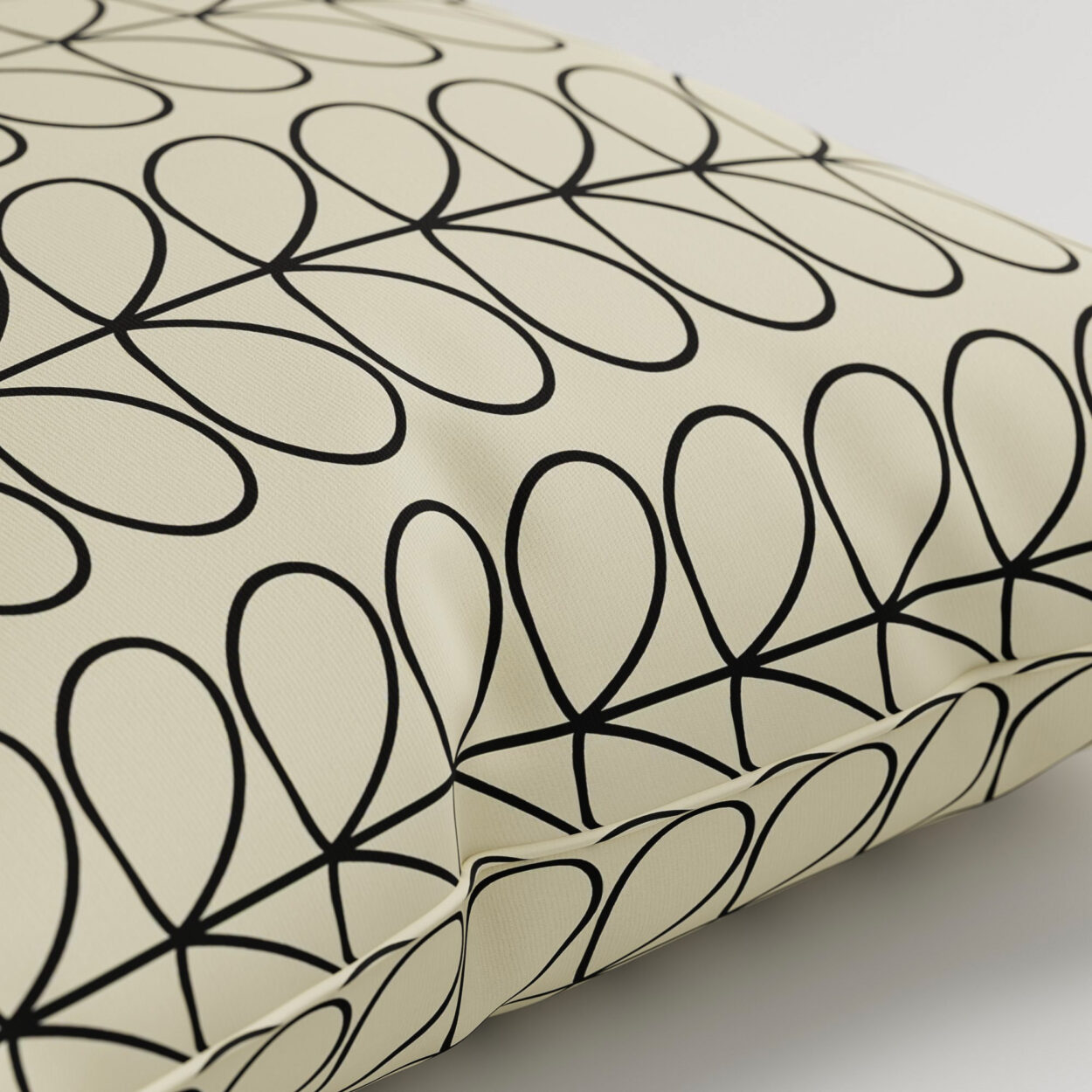Orla Kiely Linear Stem Black Cushion - Image 2