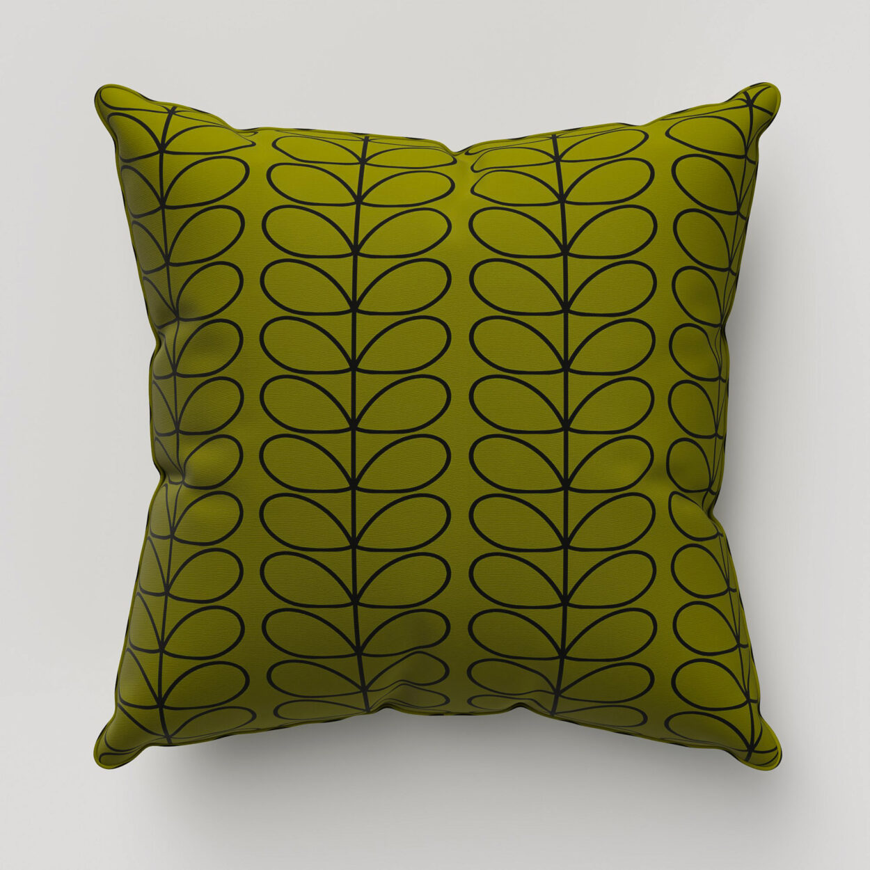 Orla Kiely Linear Stem Olive & Black Cushion