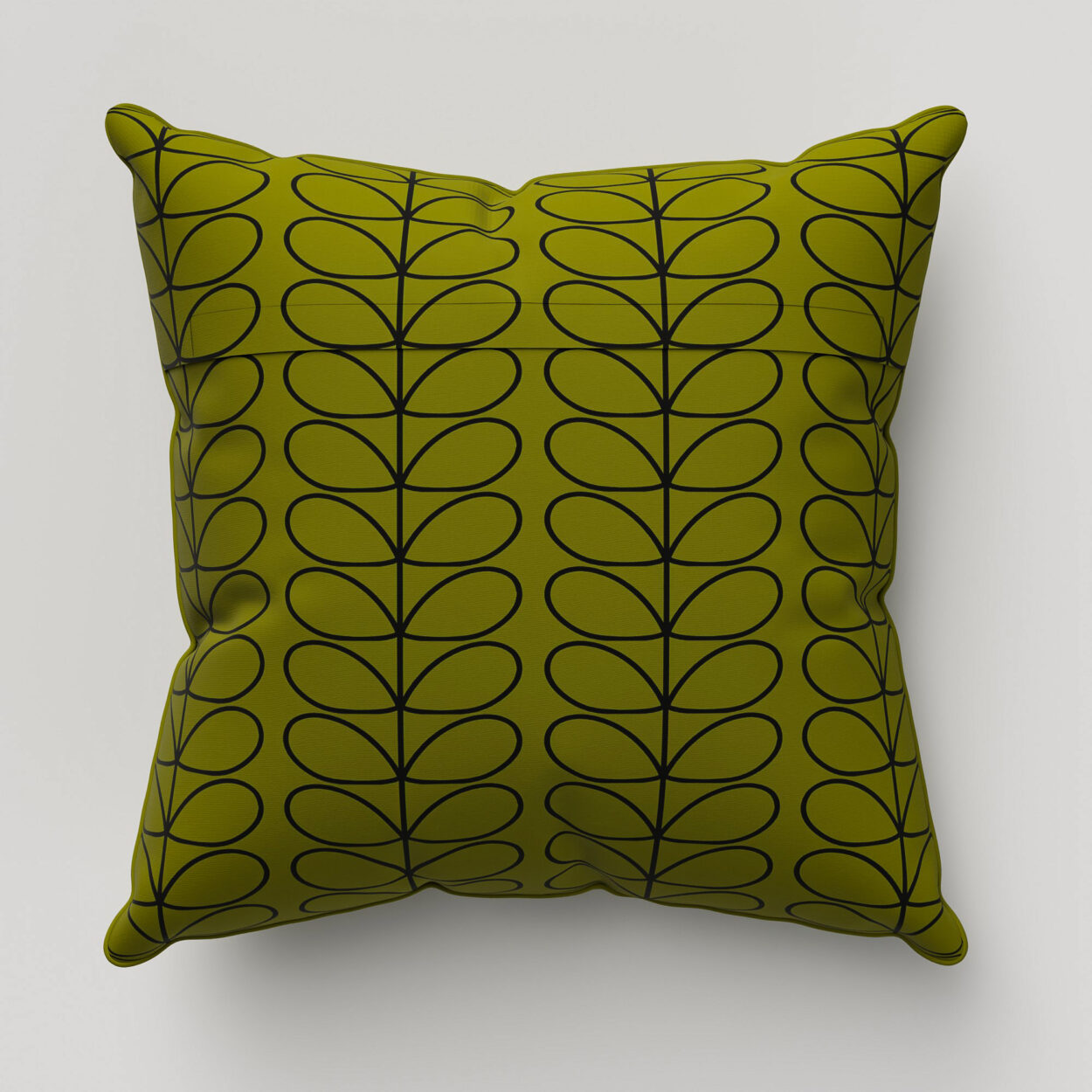 Orla Kiely Linear Stem Olive & Black Cushion - Image 4